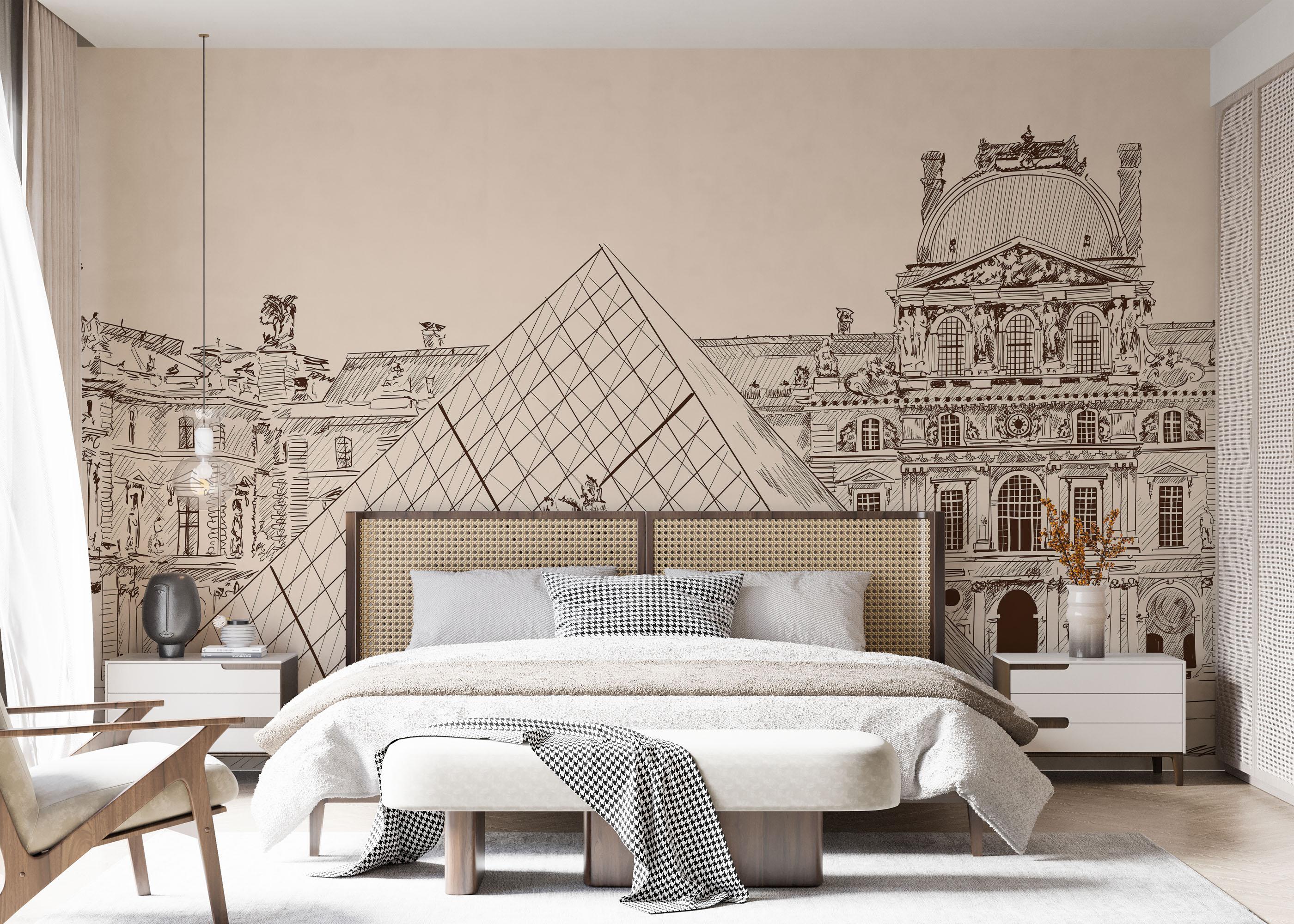 Fototapet Louvres Sketch mockup 7