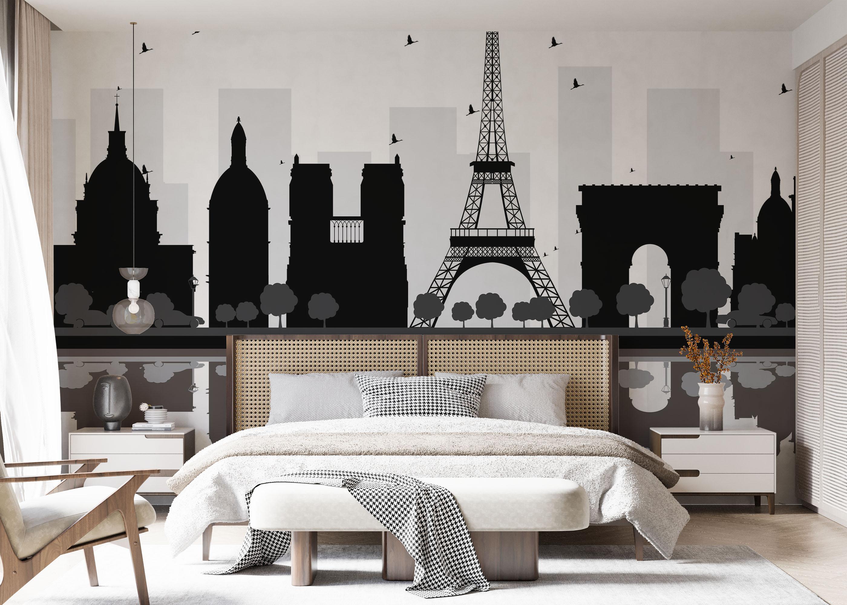 Fototapet Paris Silhouette mockup 7