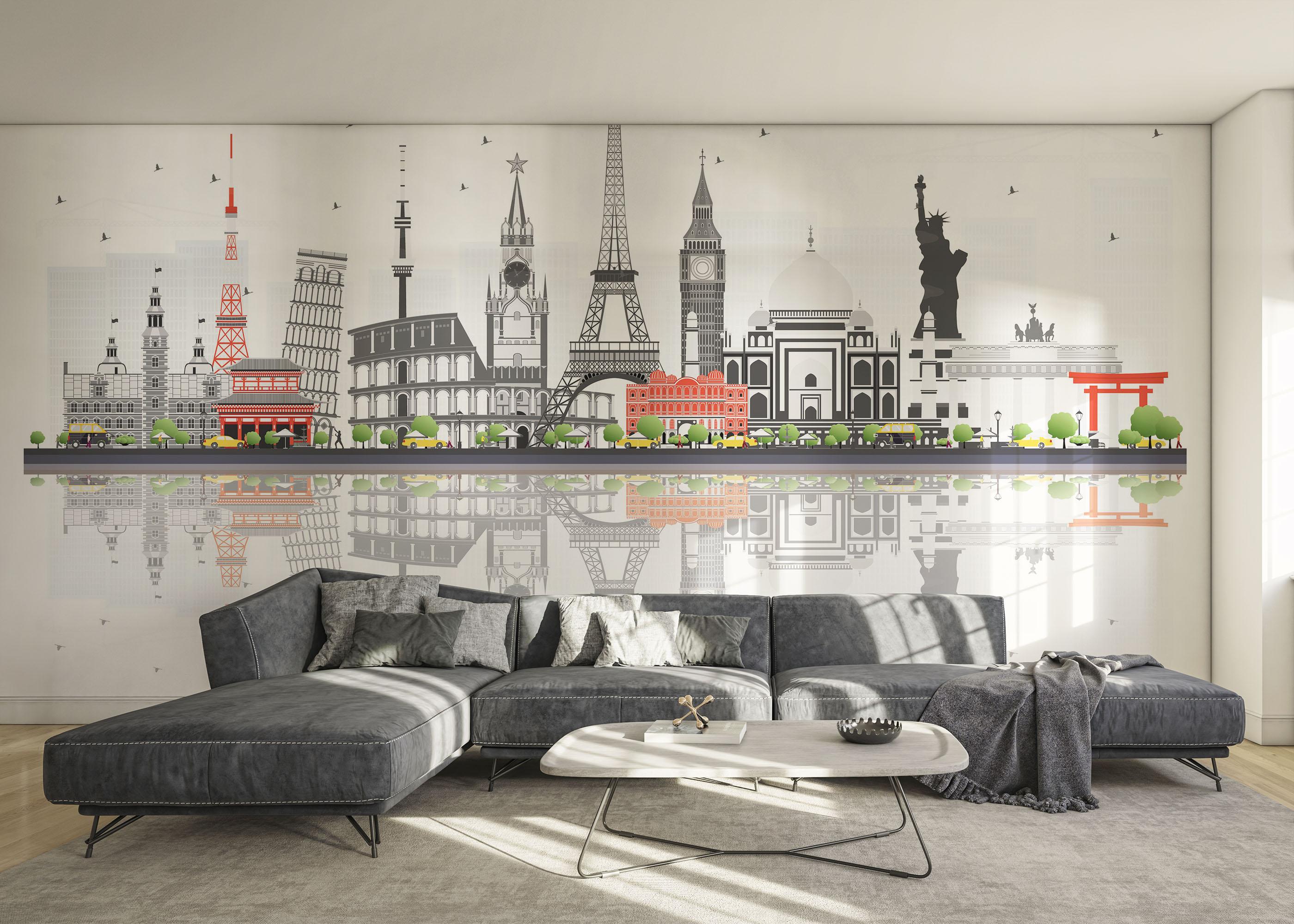 Fototapet Around The World mockup 0