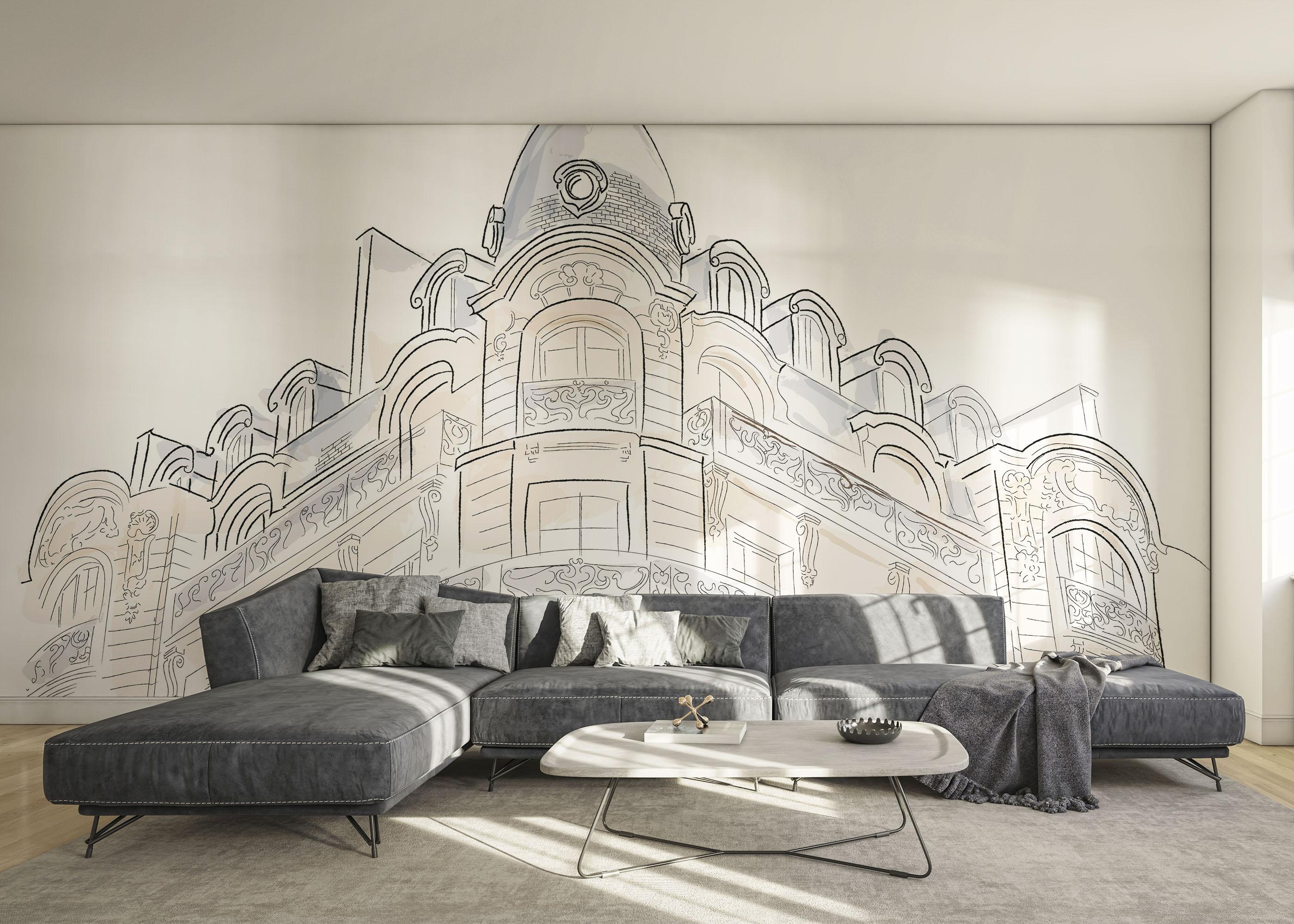 Fototapet Paris Architecture mockup 0