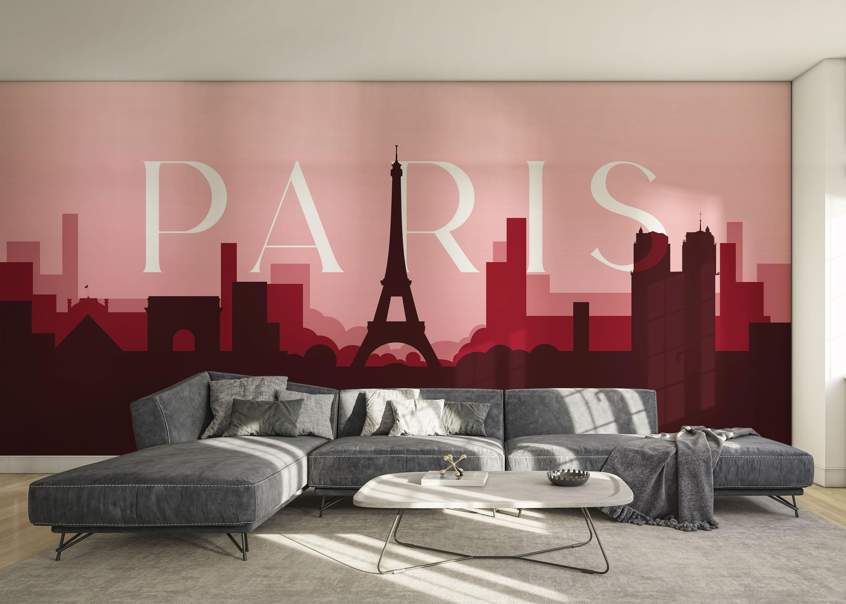 Fototapet Red Light Paris mockup 0