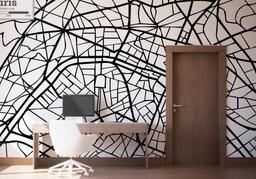 Black Line Paris Map mockup 1