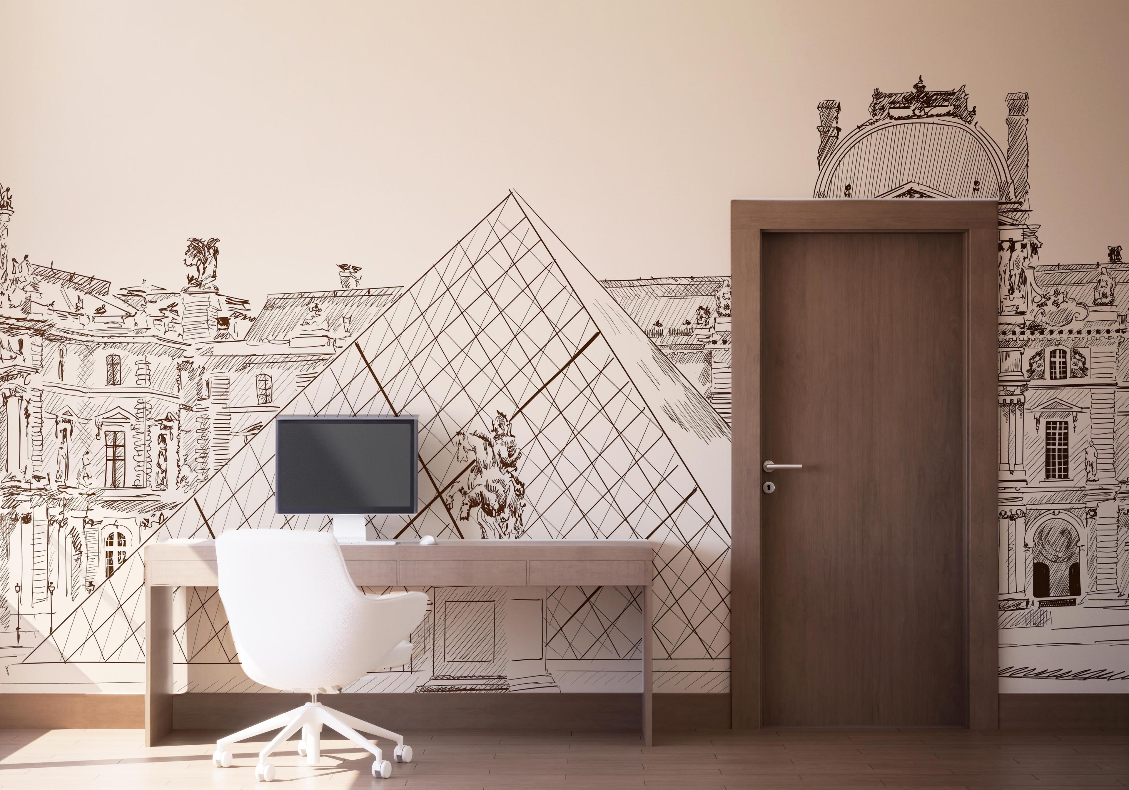 Fototapet Louvres Sketch mockup 1