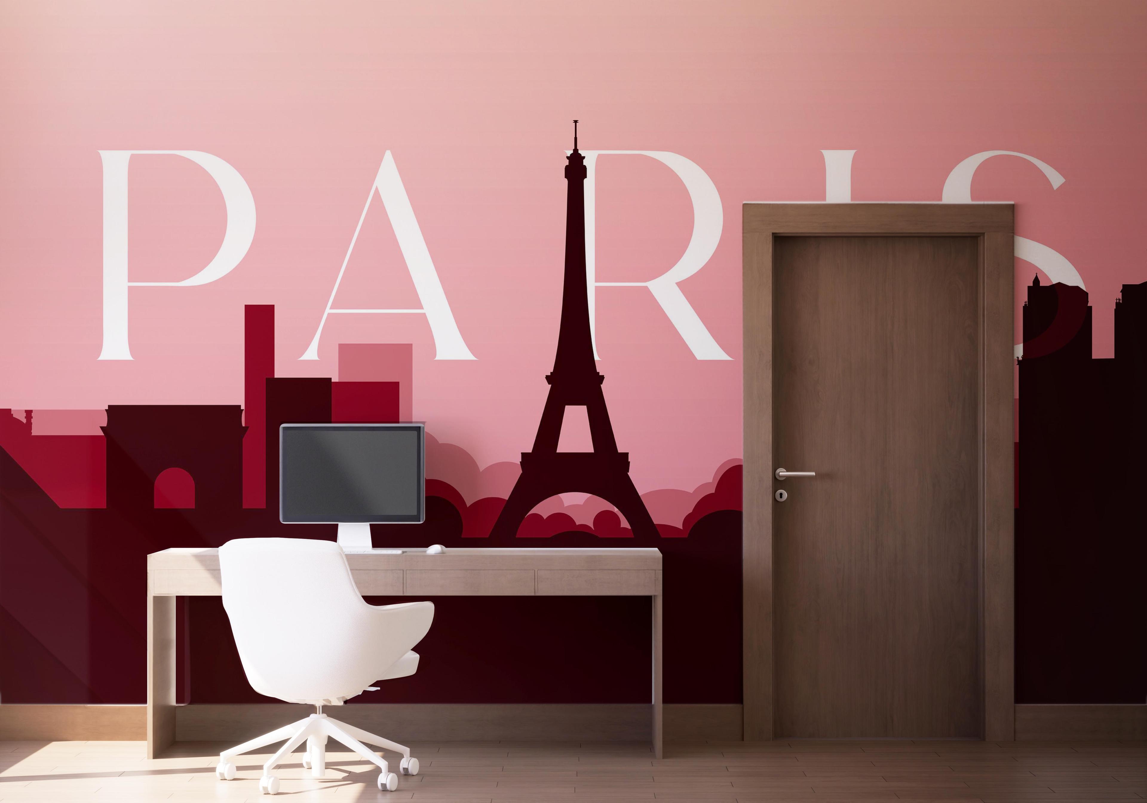 Fototapet Red Light Paris mockup 1