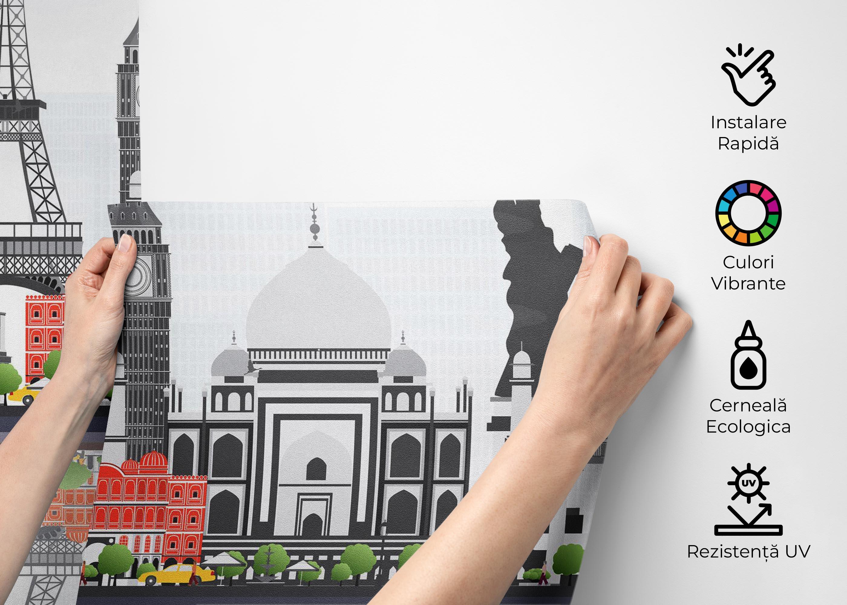 Fototapet Around The World mockup 2