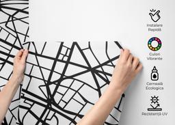 Black Line Paris Map mockup 2