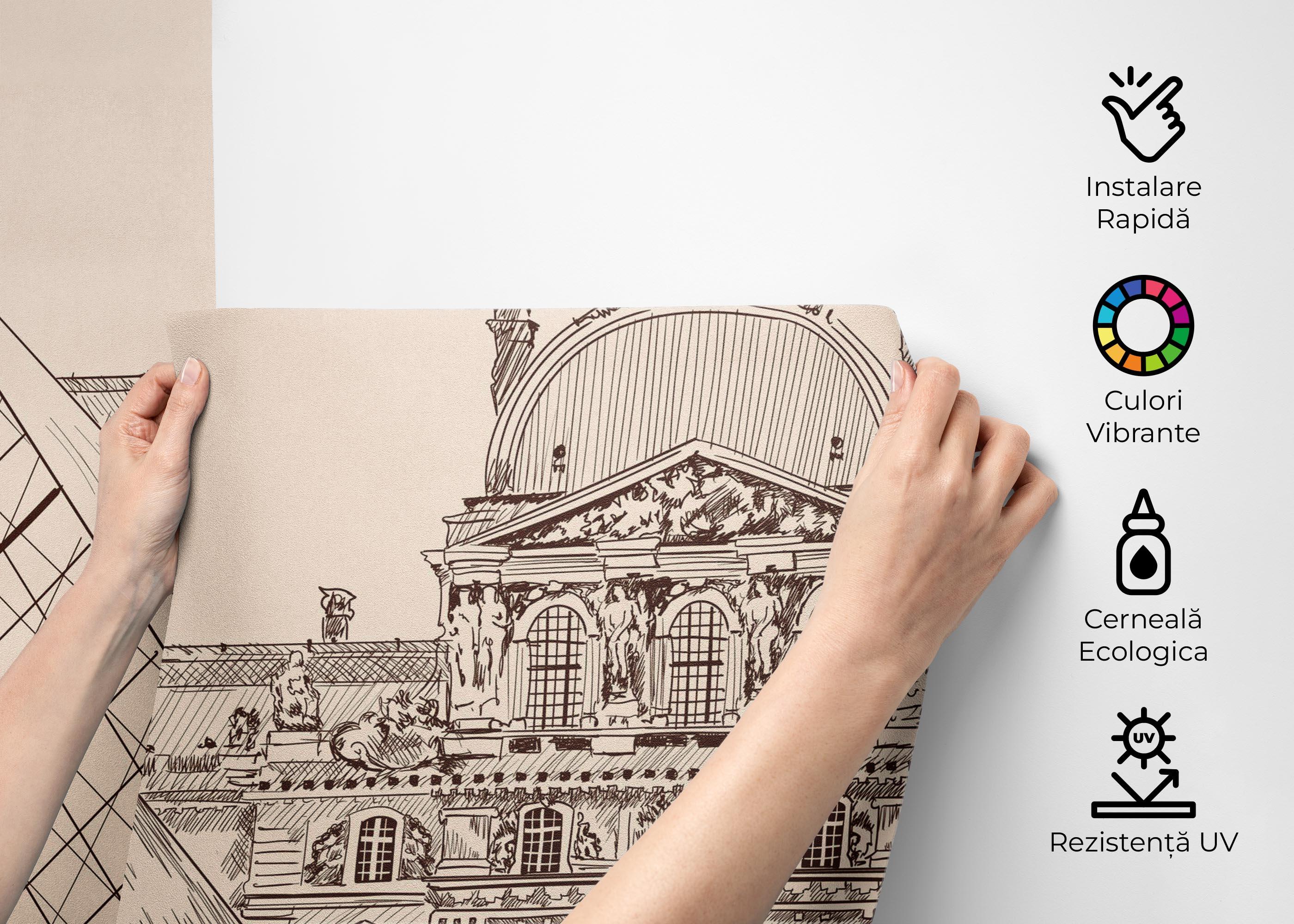 Fototapet Louvres Sketch mockup 2