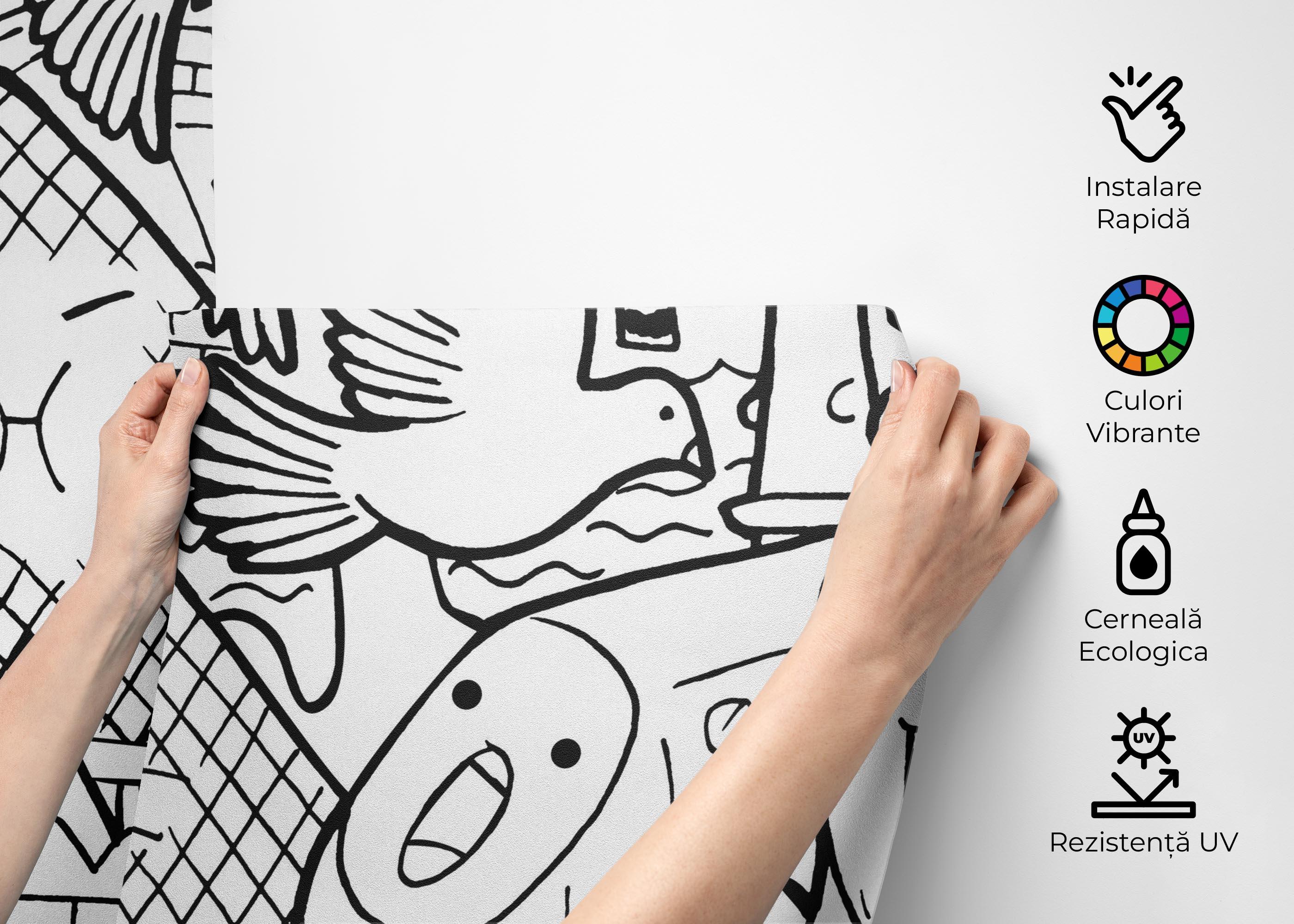 Fototapet Paris Doodle mockup 2