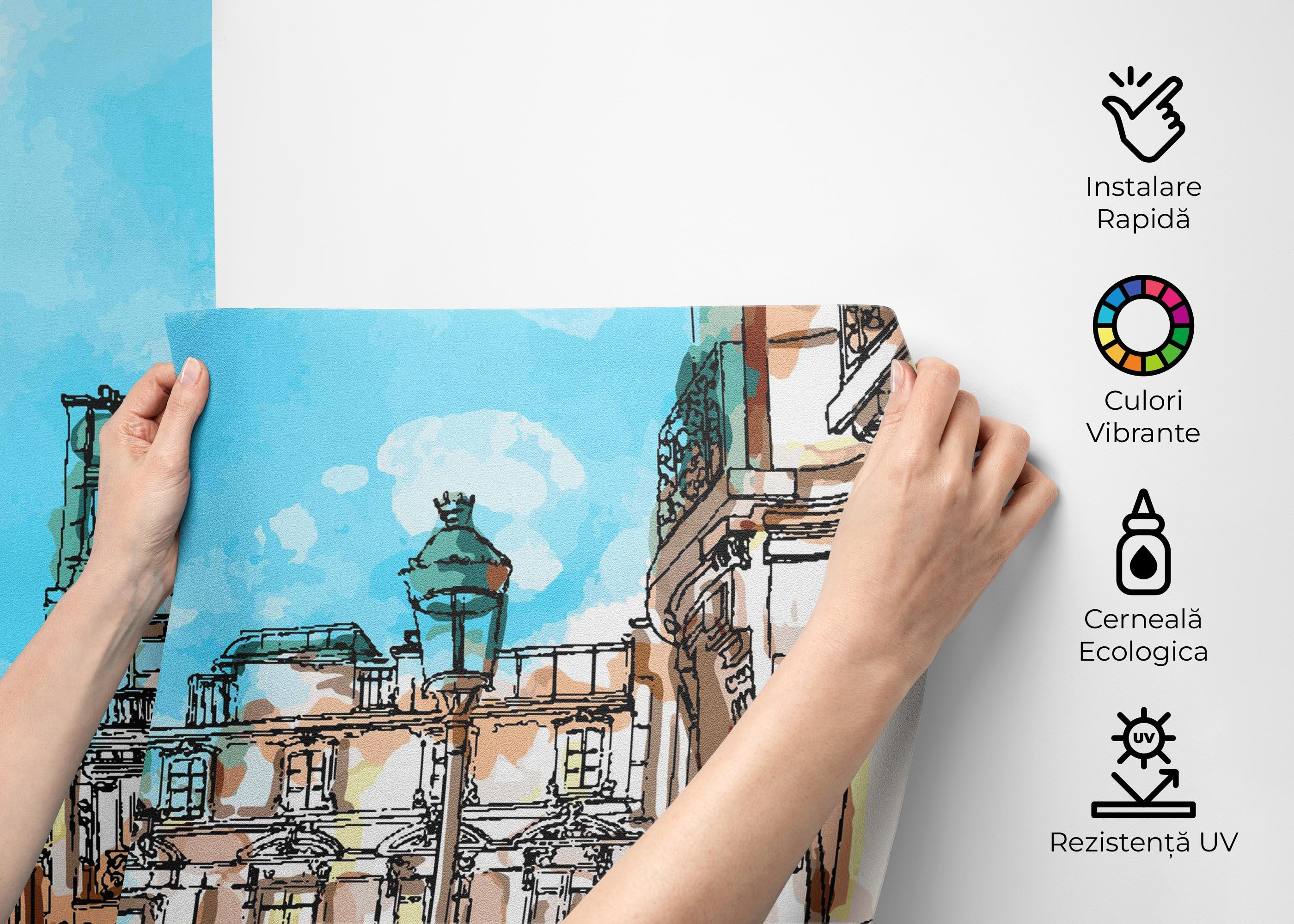 Fototapet Paris Vibe Drawing mockup 2