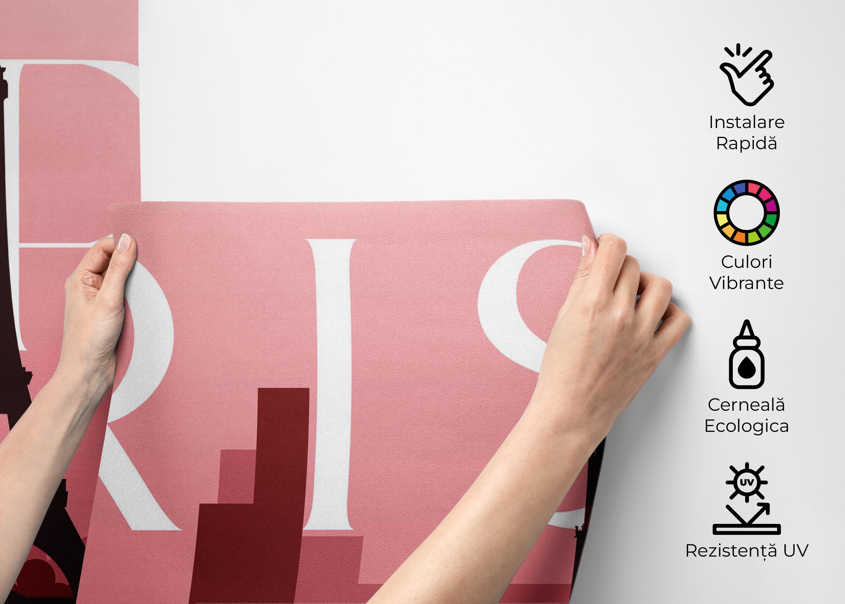 Fototapet Red Light Paris mockup 2