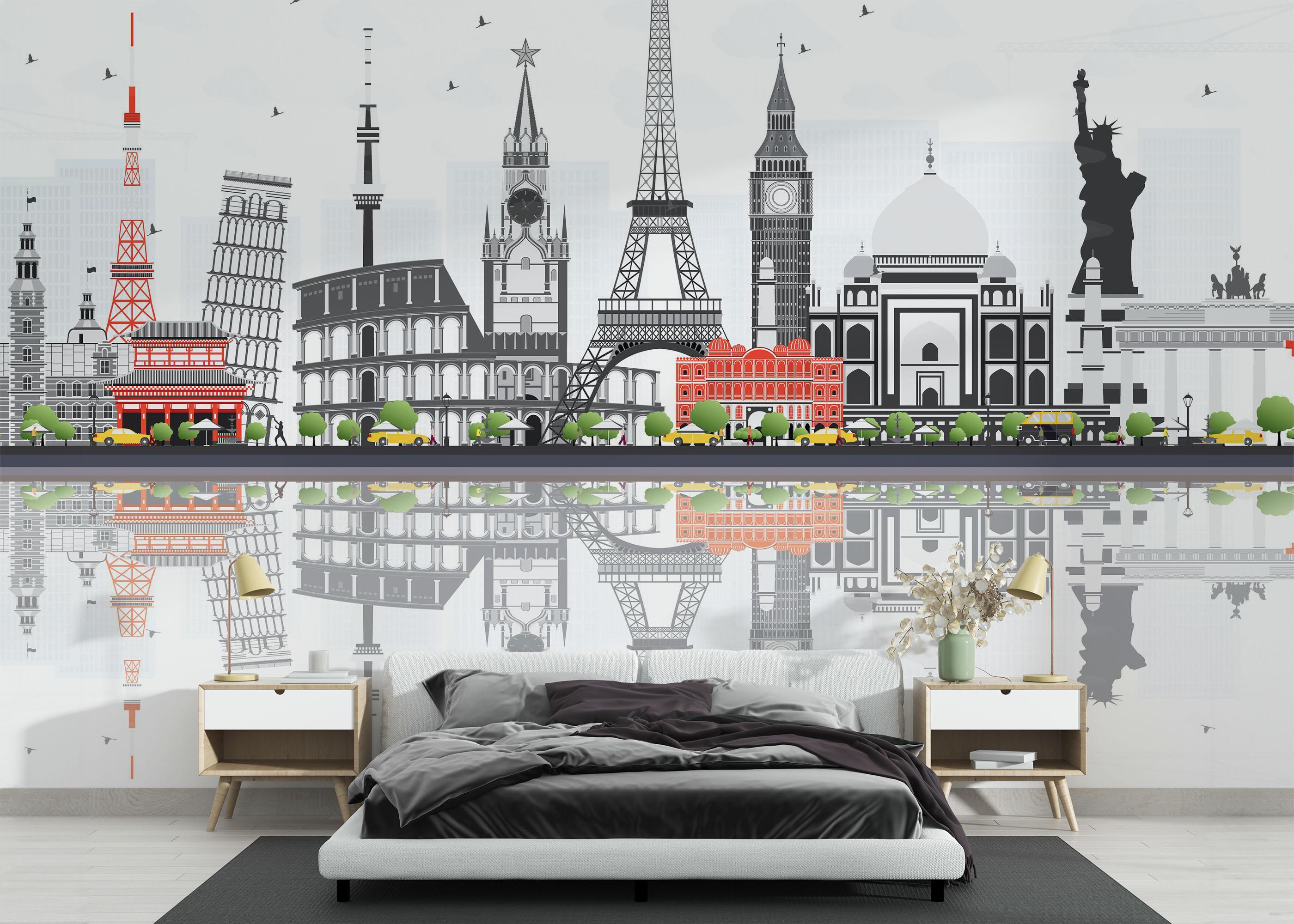 Fototapet Around The World mockup 3