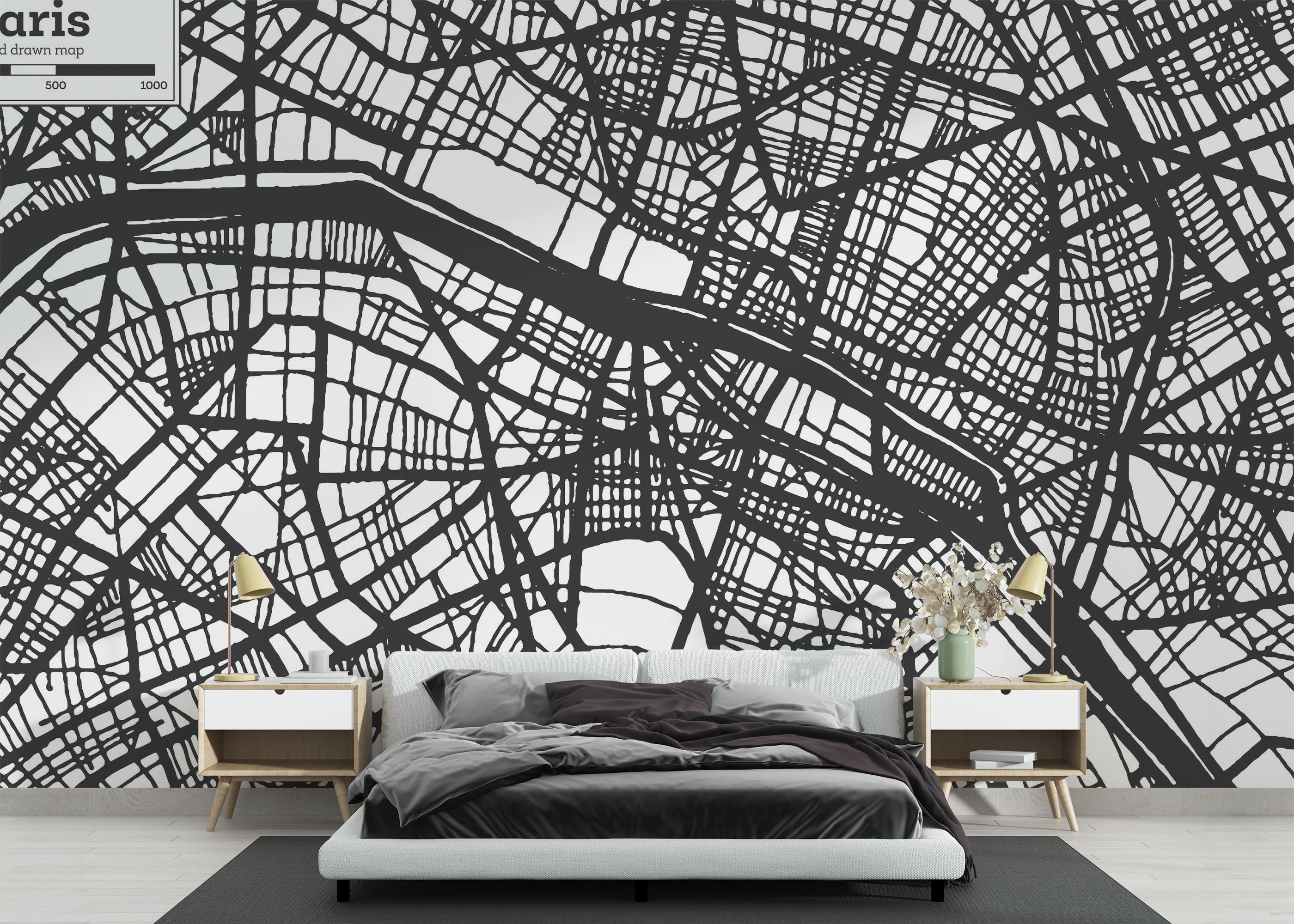Fototapet Paris City Map mockup 3