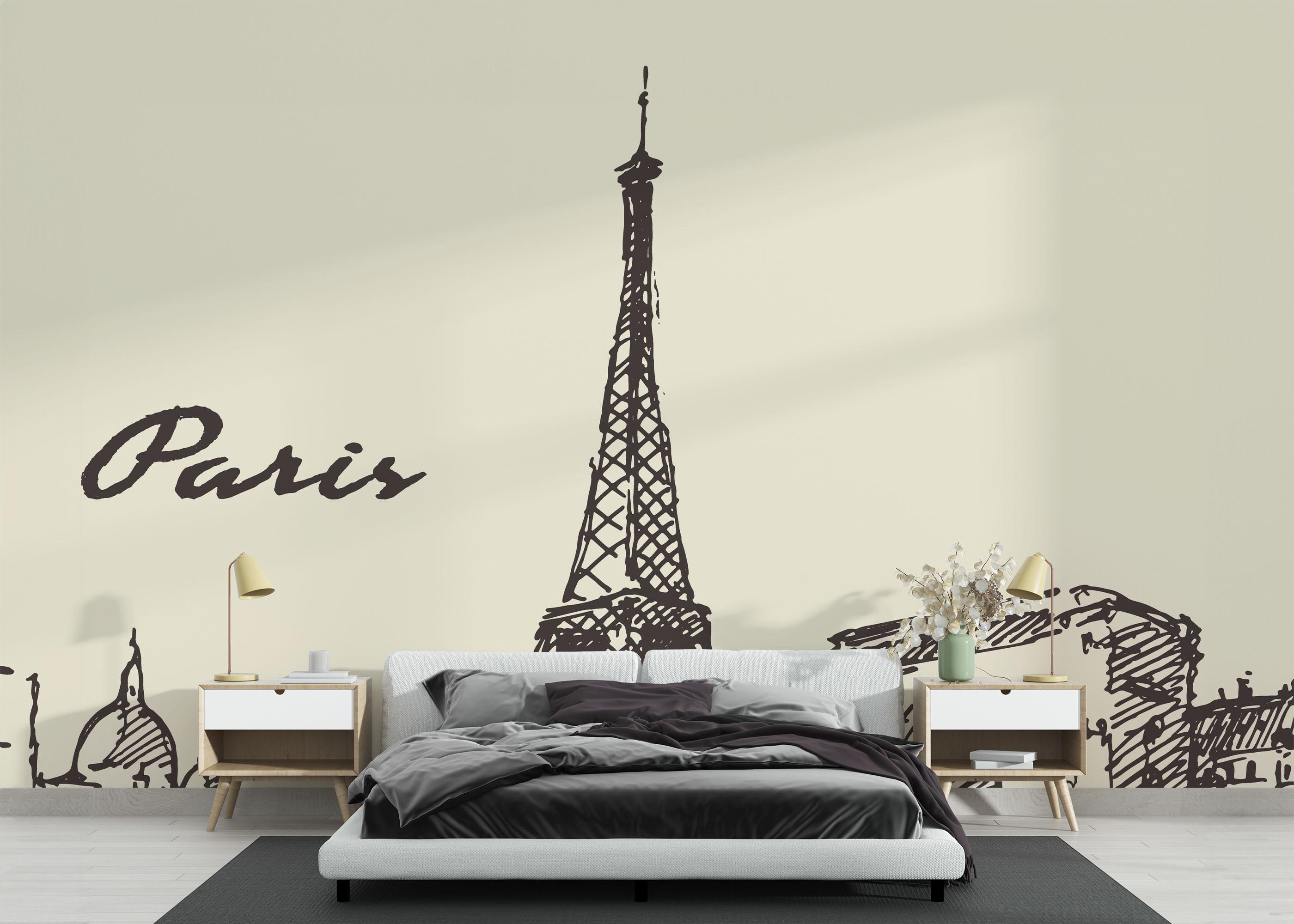 Fototapet Paris Sketch mockup 3