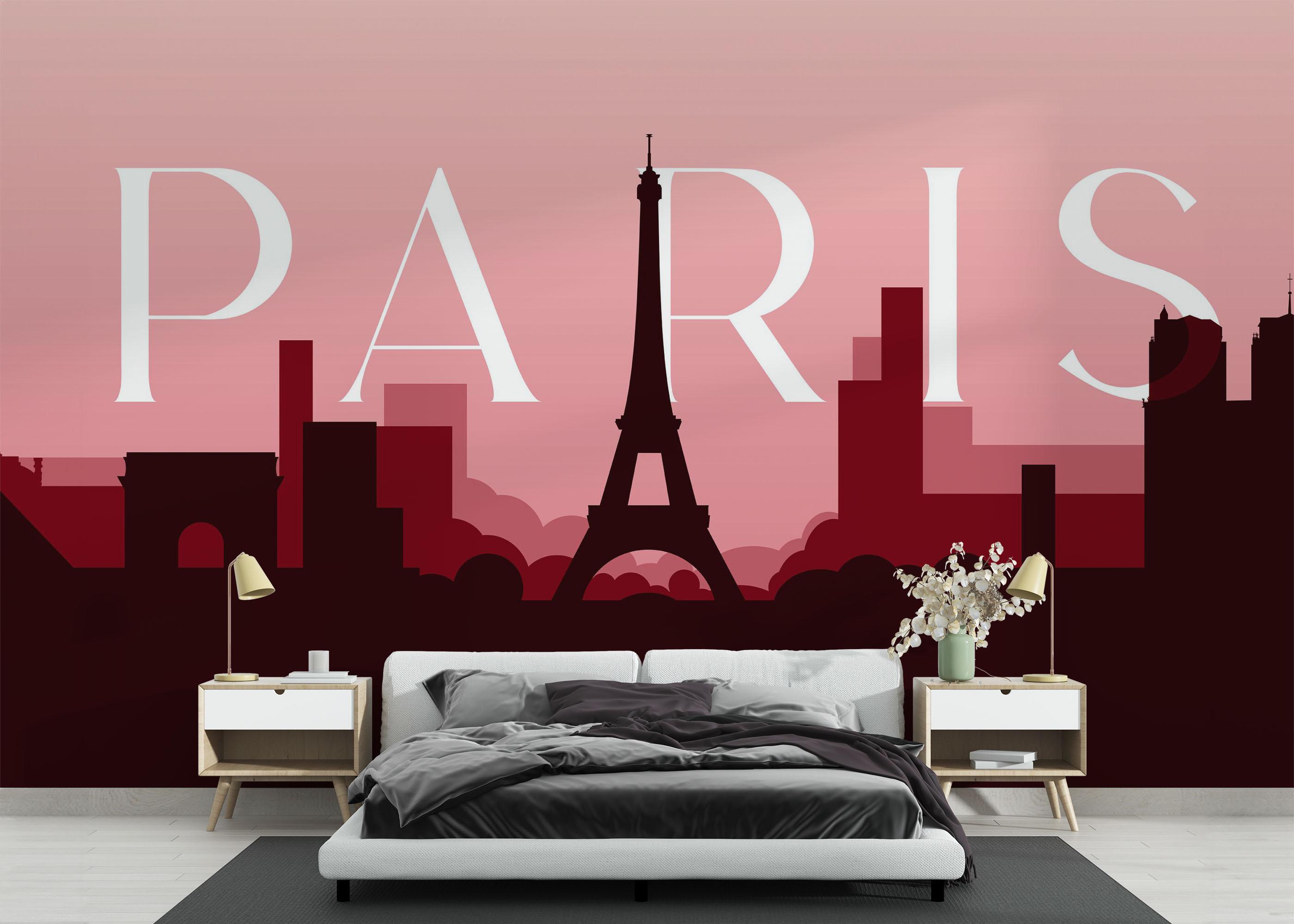 Fototapet Red Light Paris mockup 3