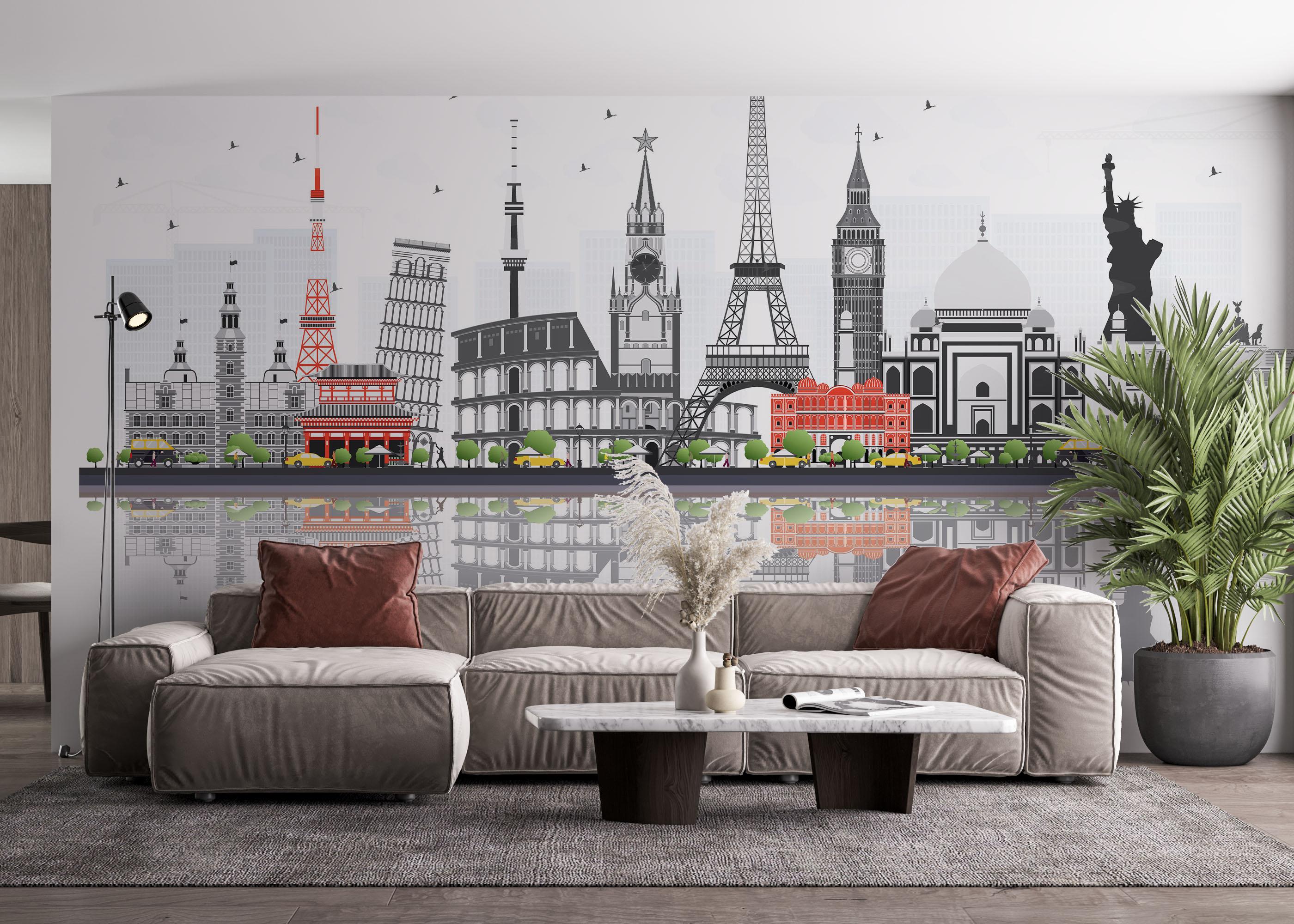 Fototapet Around The World mockup 4