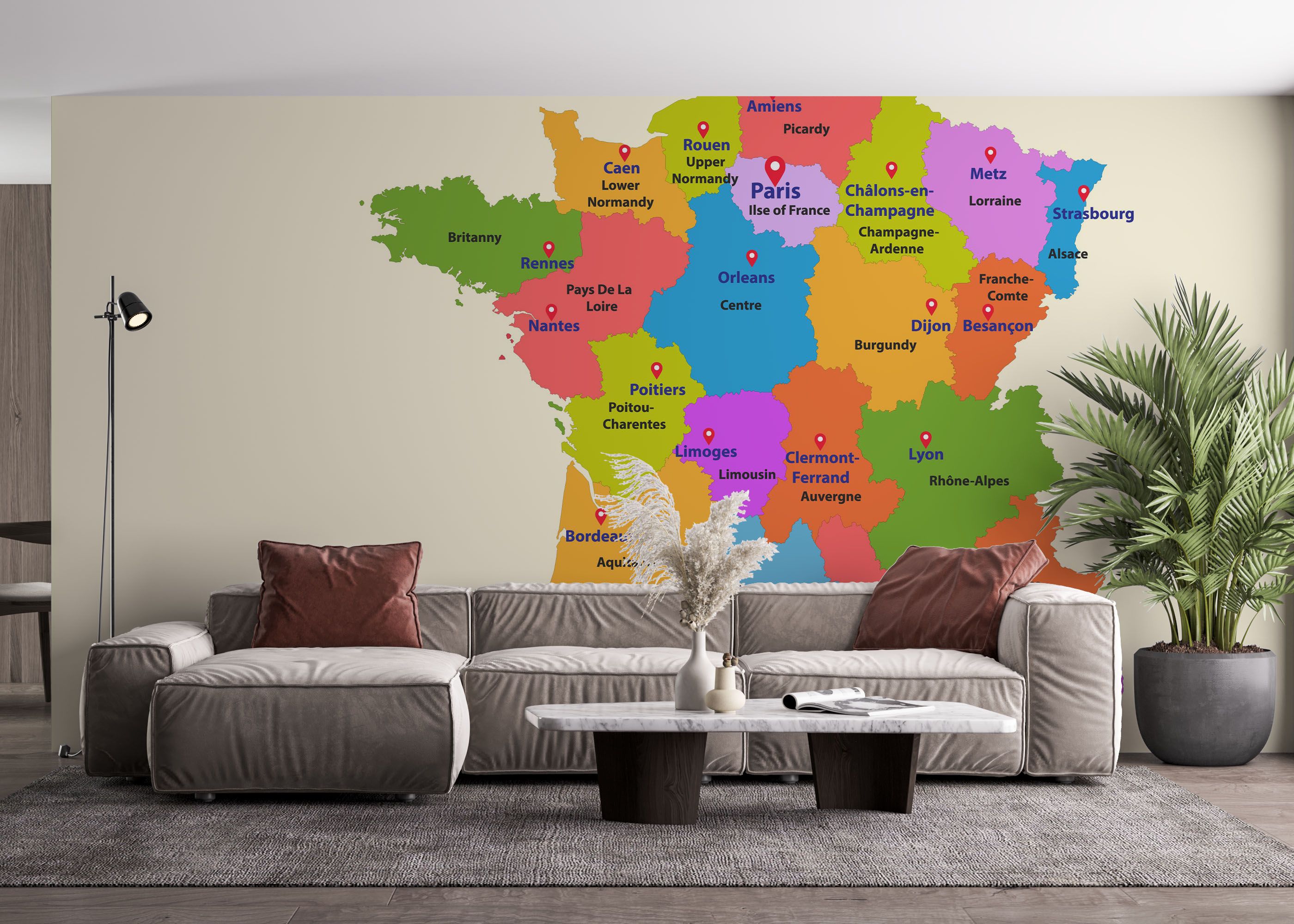 France Colorful Map mockup 4