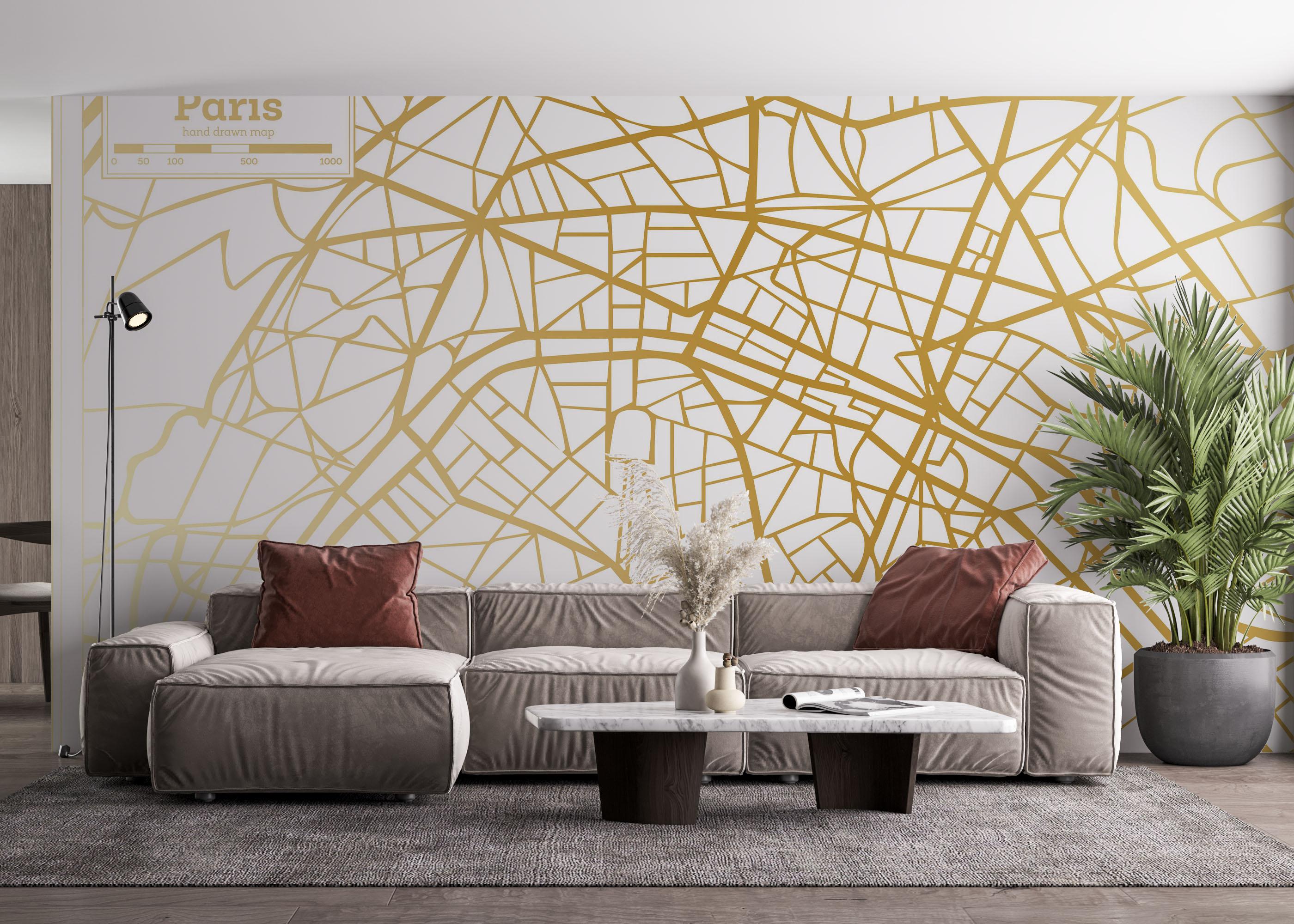 Fototapet Gold City Paris mockup 4