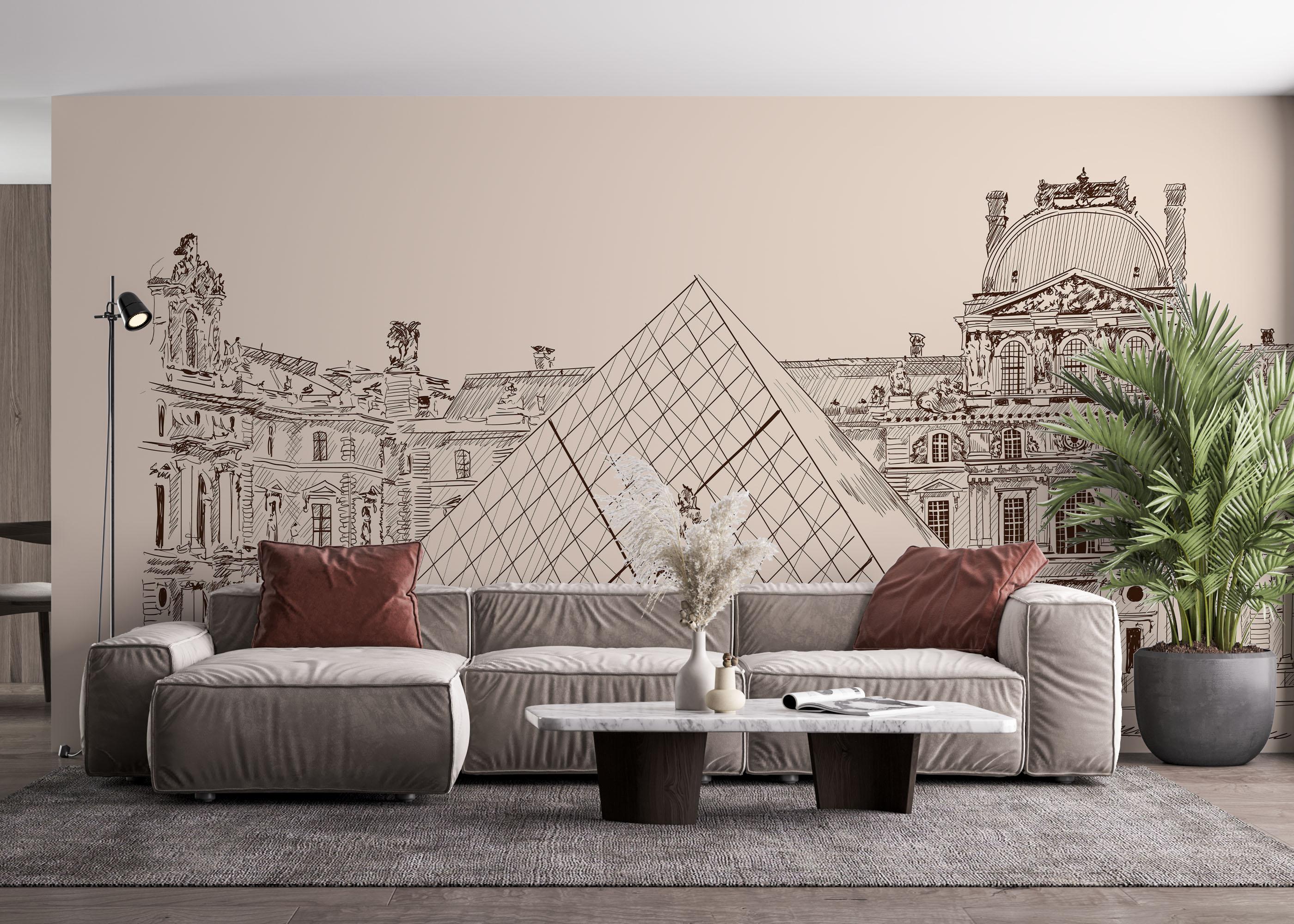 Fototapet Louvres Sketch mockup 4