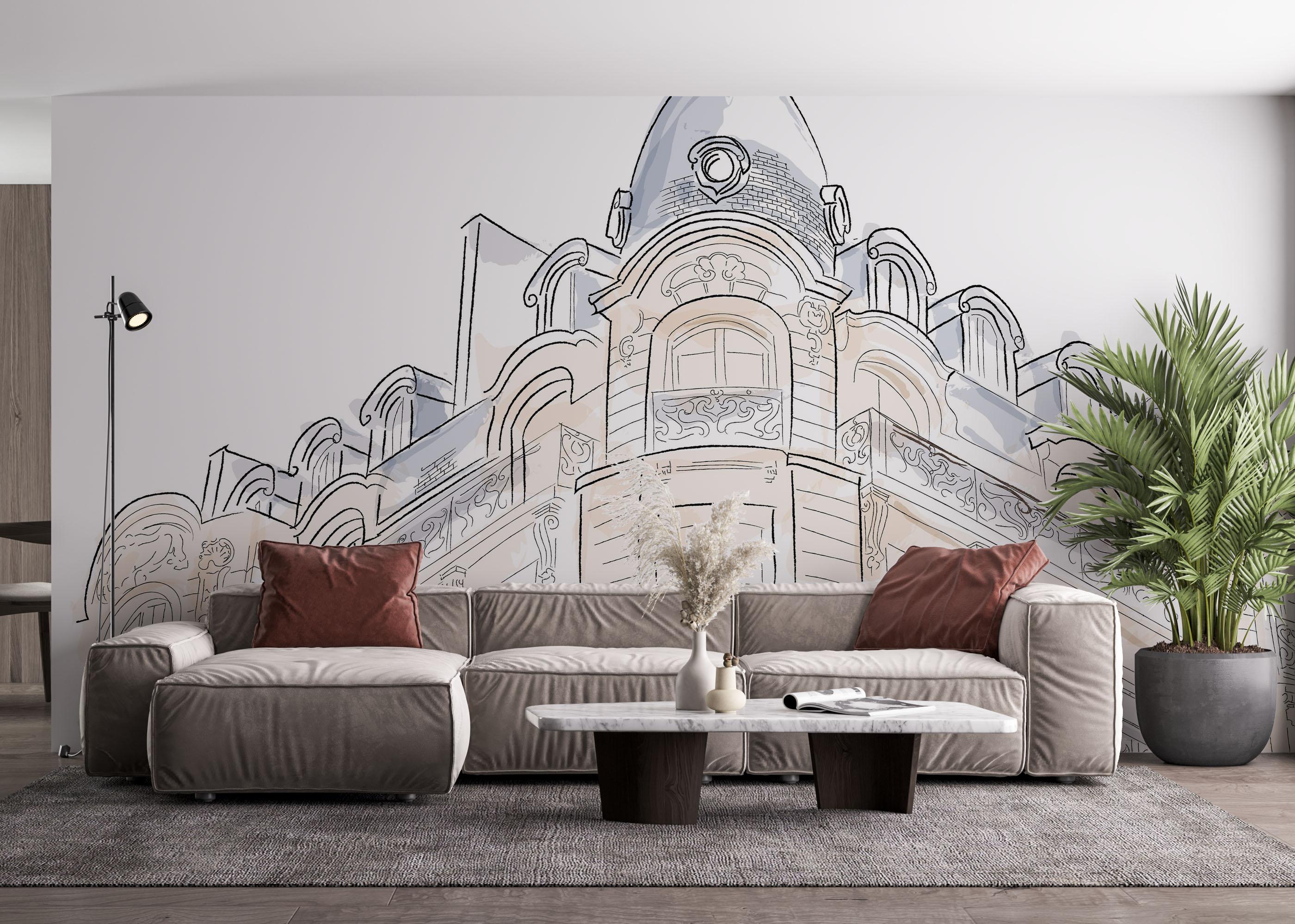 Fototapet Paris Architecture mockup 4