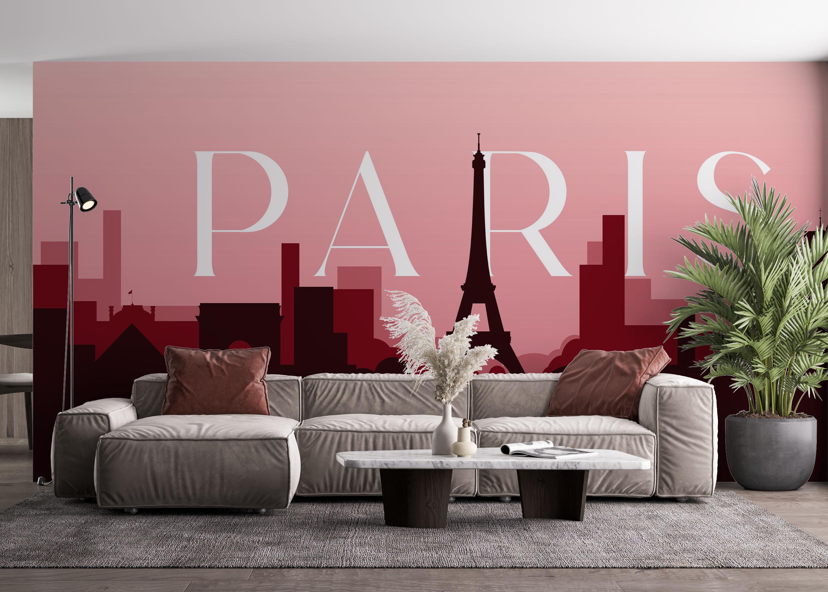Fototapet Red Light Paris mockup 4