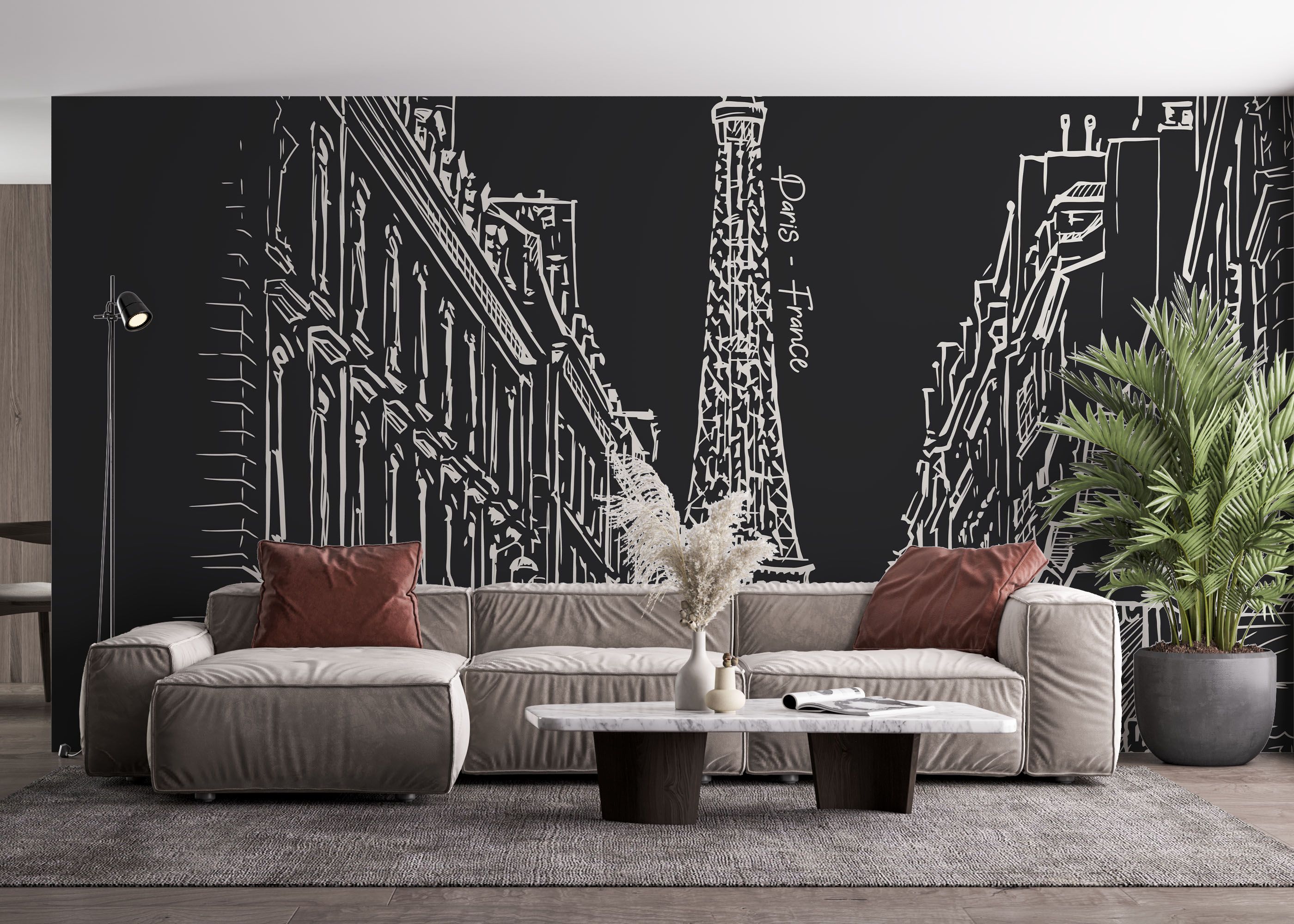 White Paris Sketch mockup 4