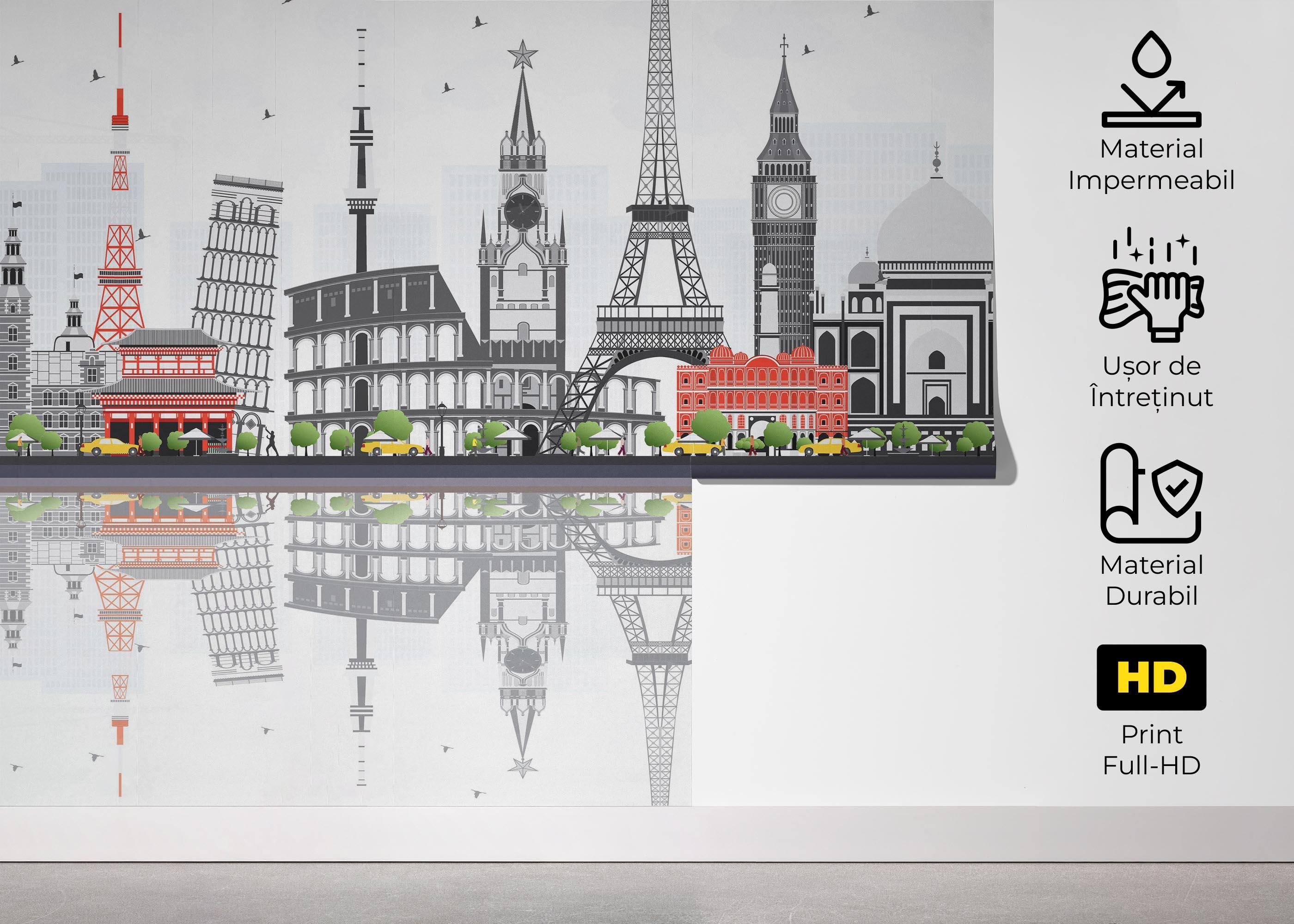 Fototapet Around The World mockup 5