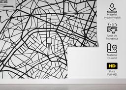 Black Line Paris Map mockup 5