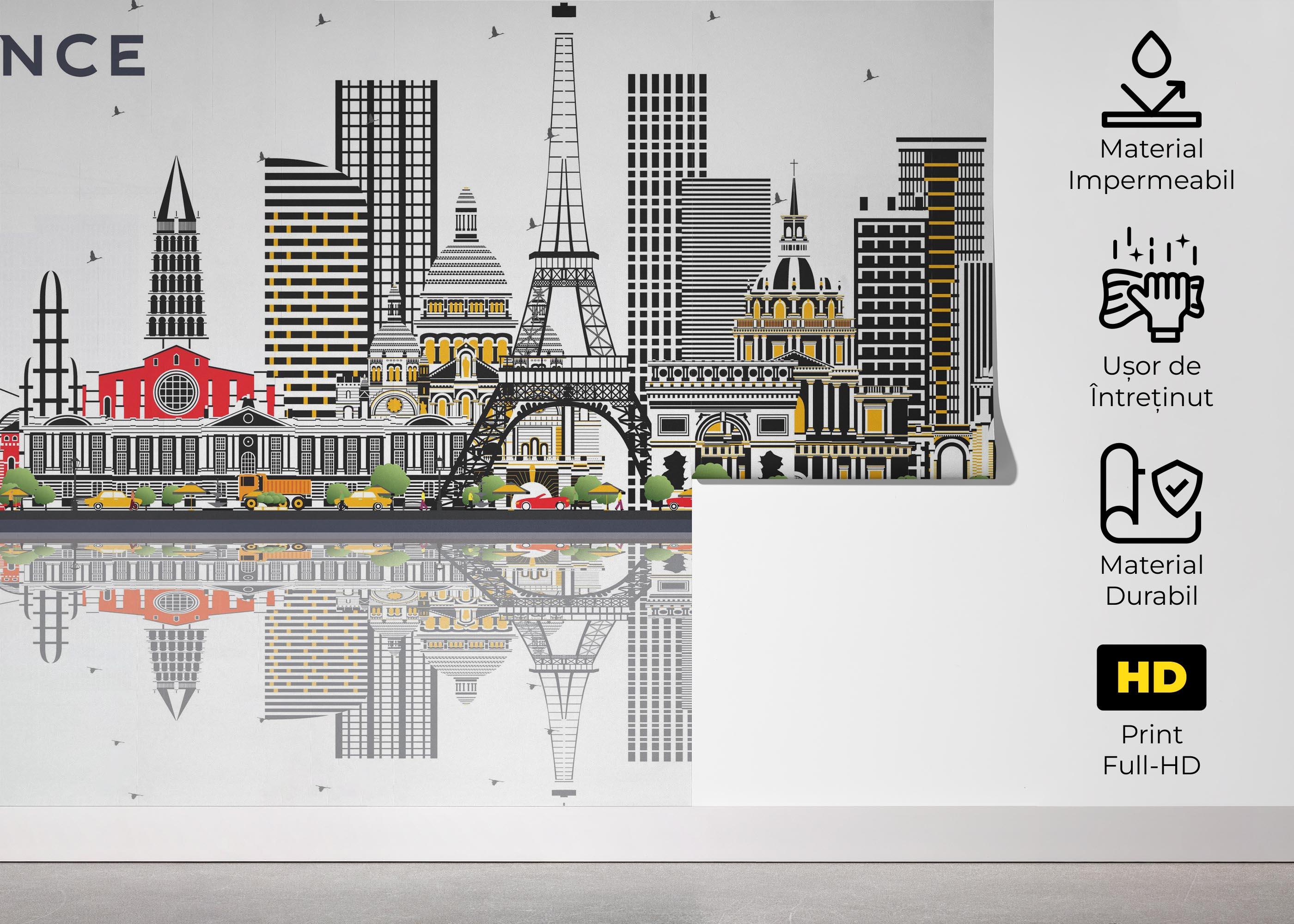 Fototapet France Skyline mockup 5