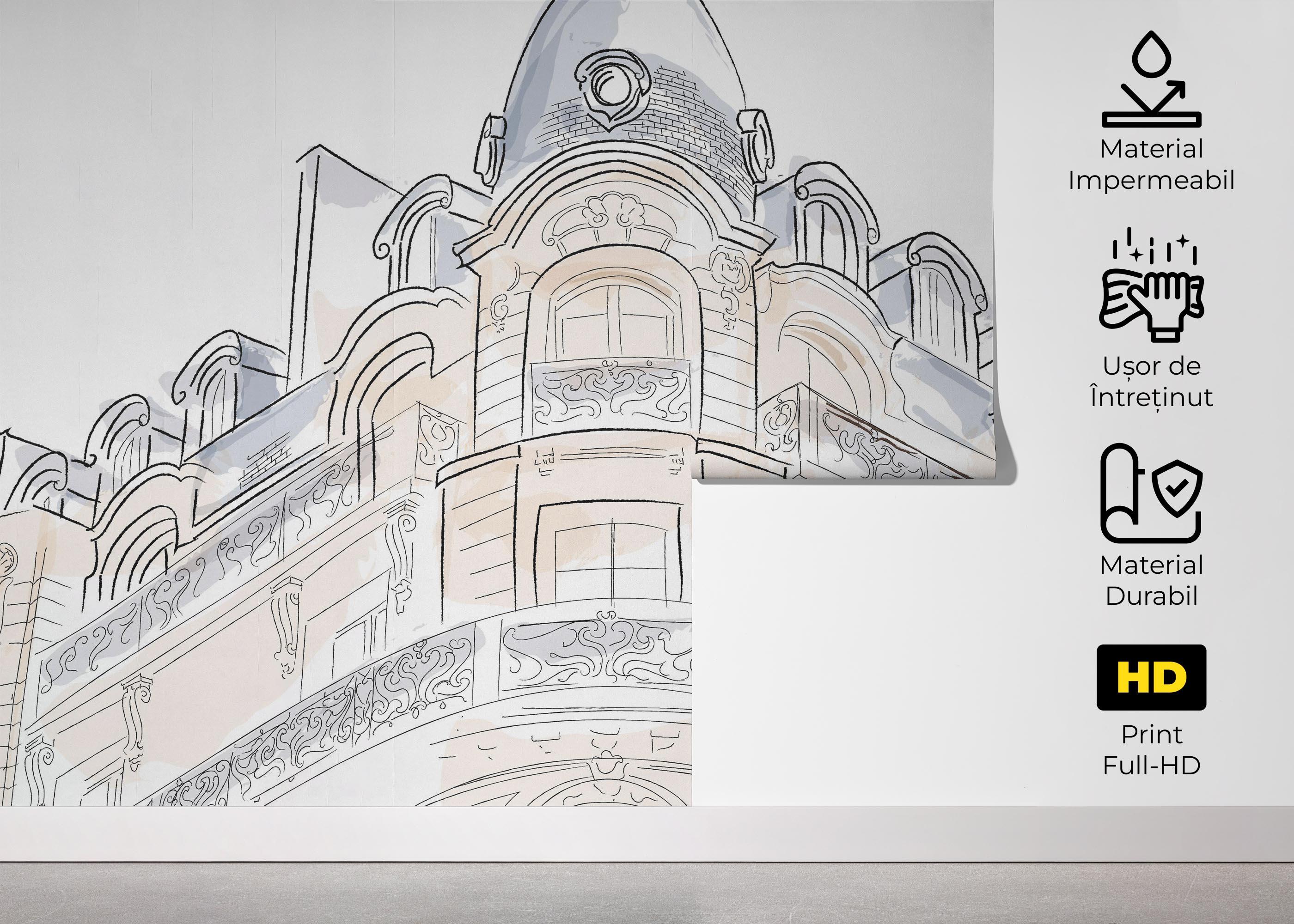 Fototapet Paris Architecture mockup 5