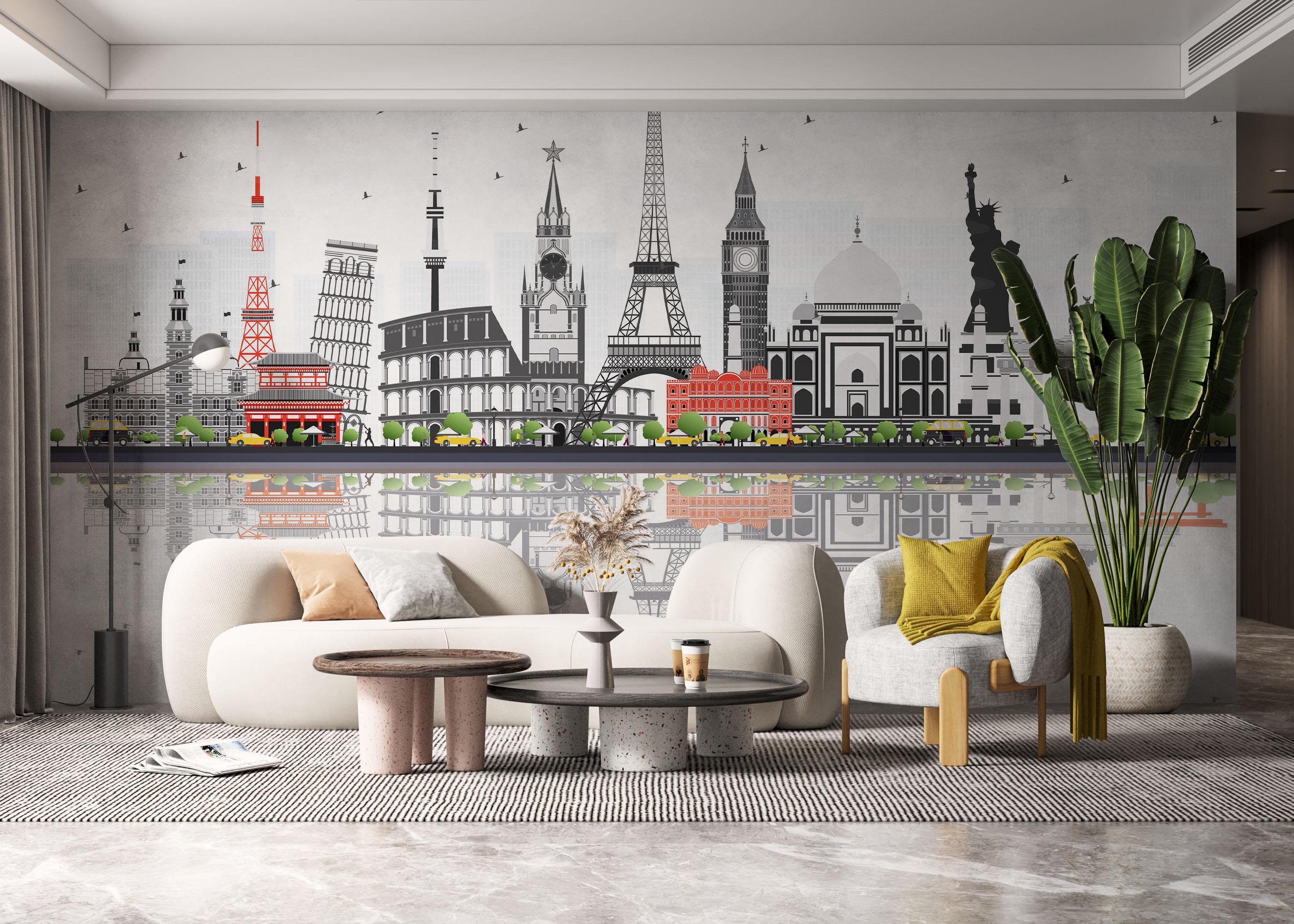 Fototapet Around The World mockup 6