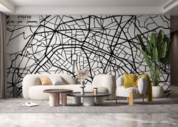 Black Line Paris Map mockup 6