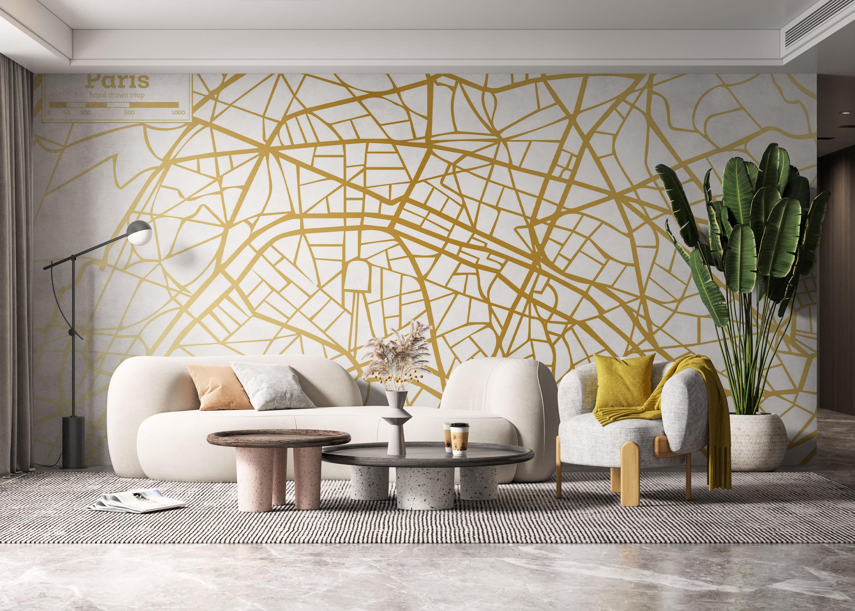 Fototapet Gold City Paris mockup 6