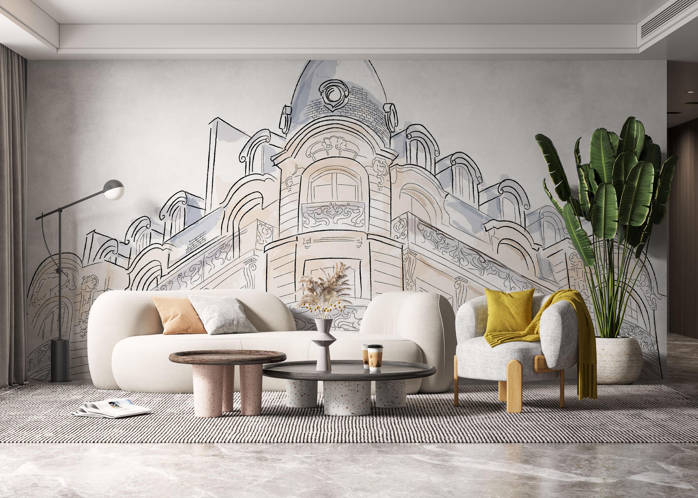 Fototapet Paris Architecture mockup 6