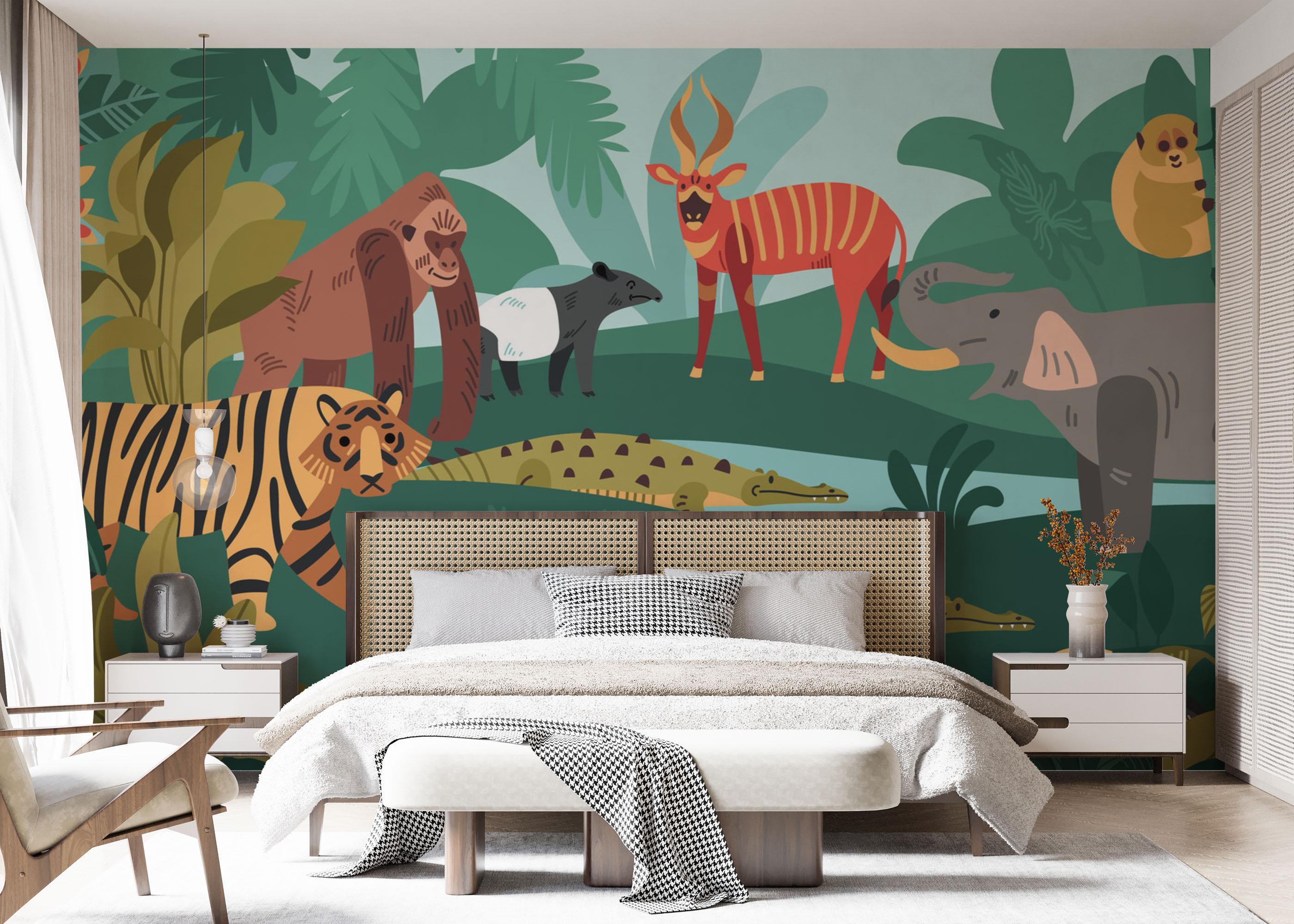 Fototapet Animal Composition mockup 7