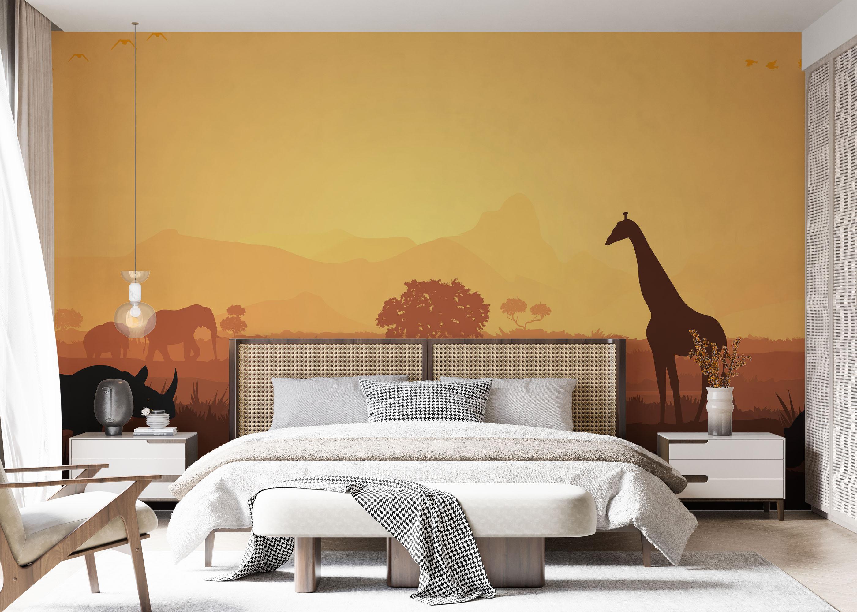 Fototapet Animal Forest Shilouette mockup 7