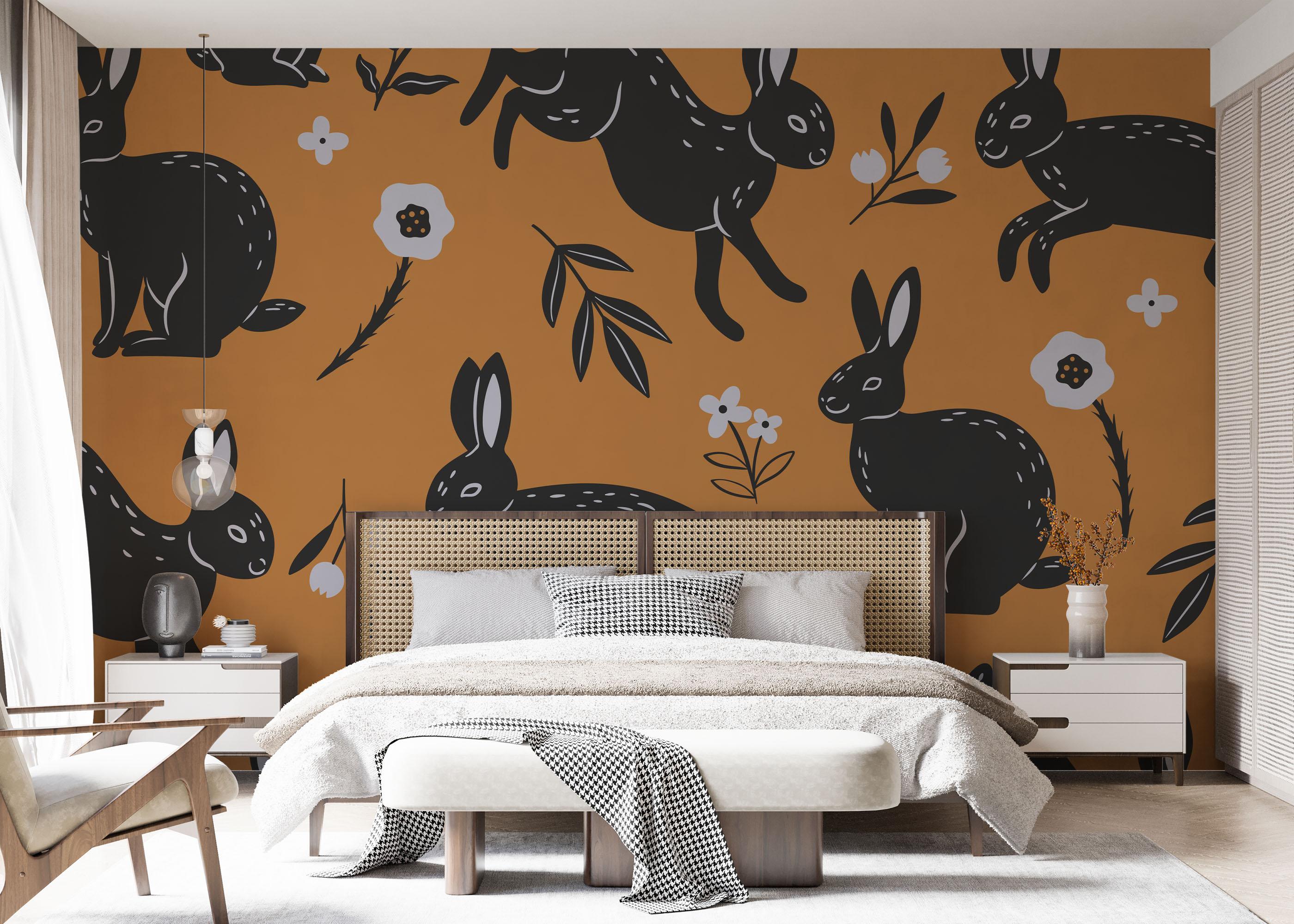 Fototapet Bunny Pattern Art mockup 7