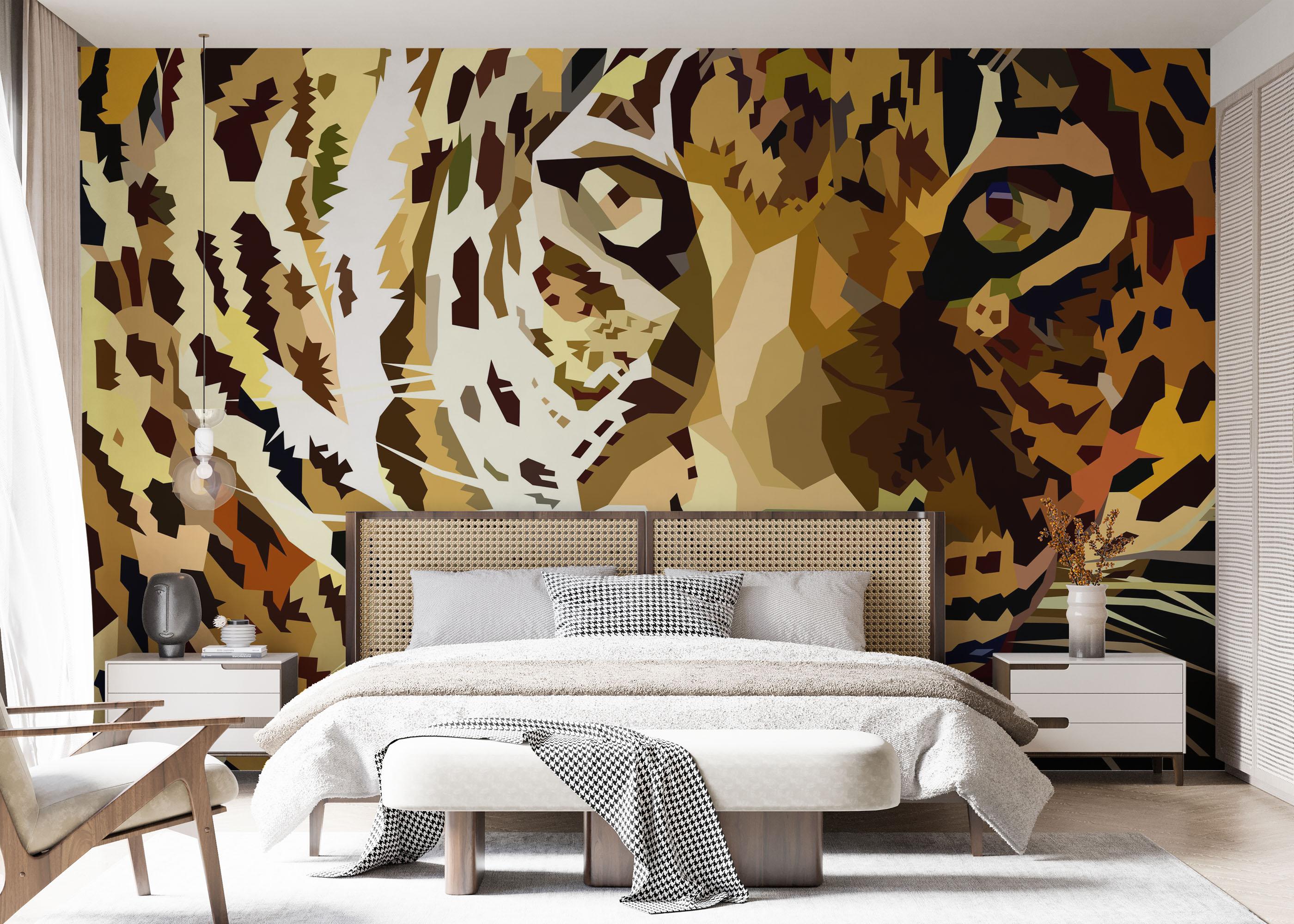 Fototapet Colorful Ceetah Head mockup 7