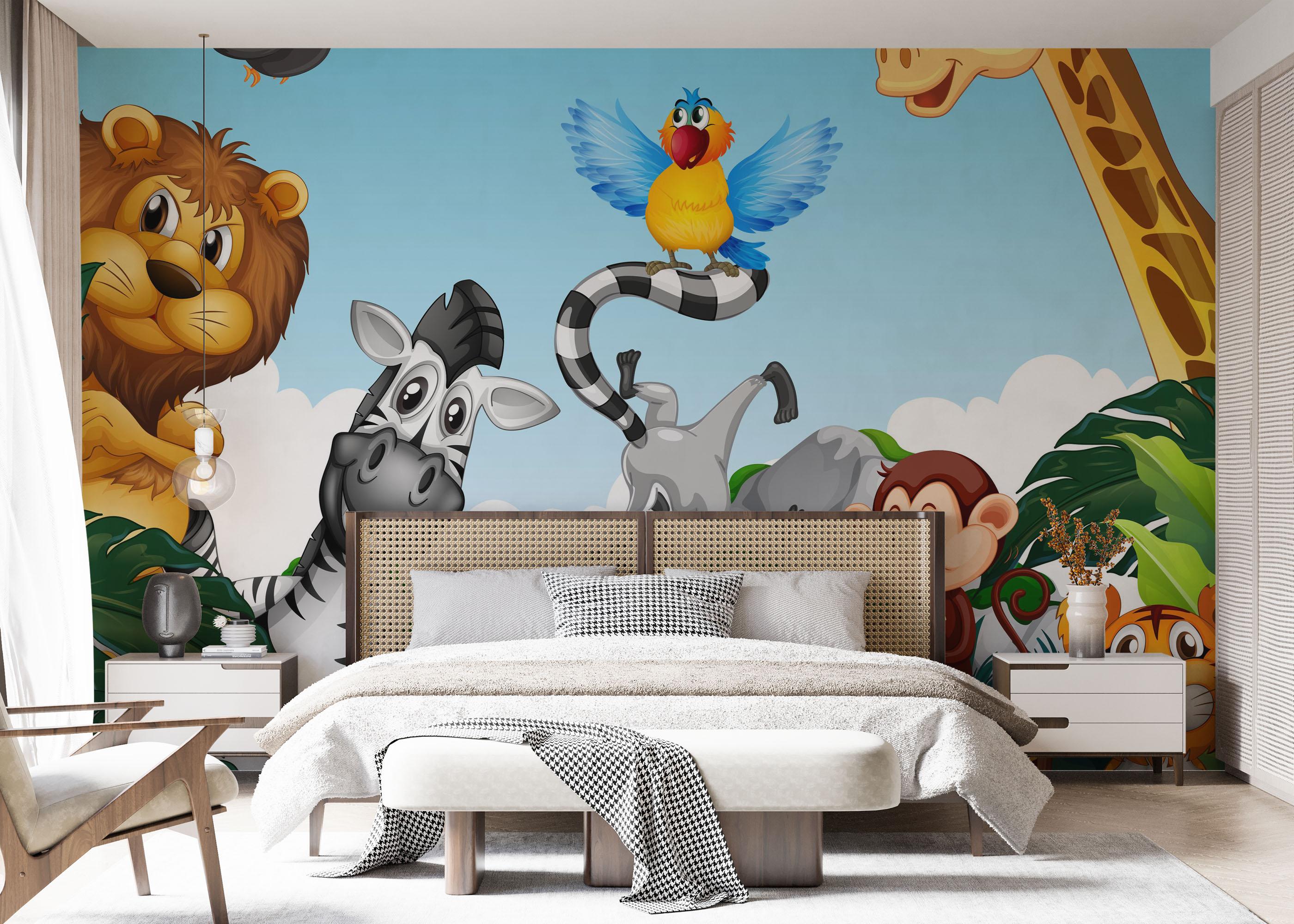 Fototapet Cool Friendly Animals mockup 7