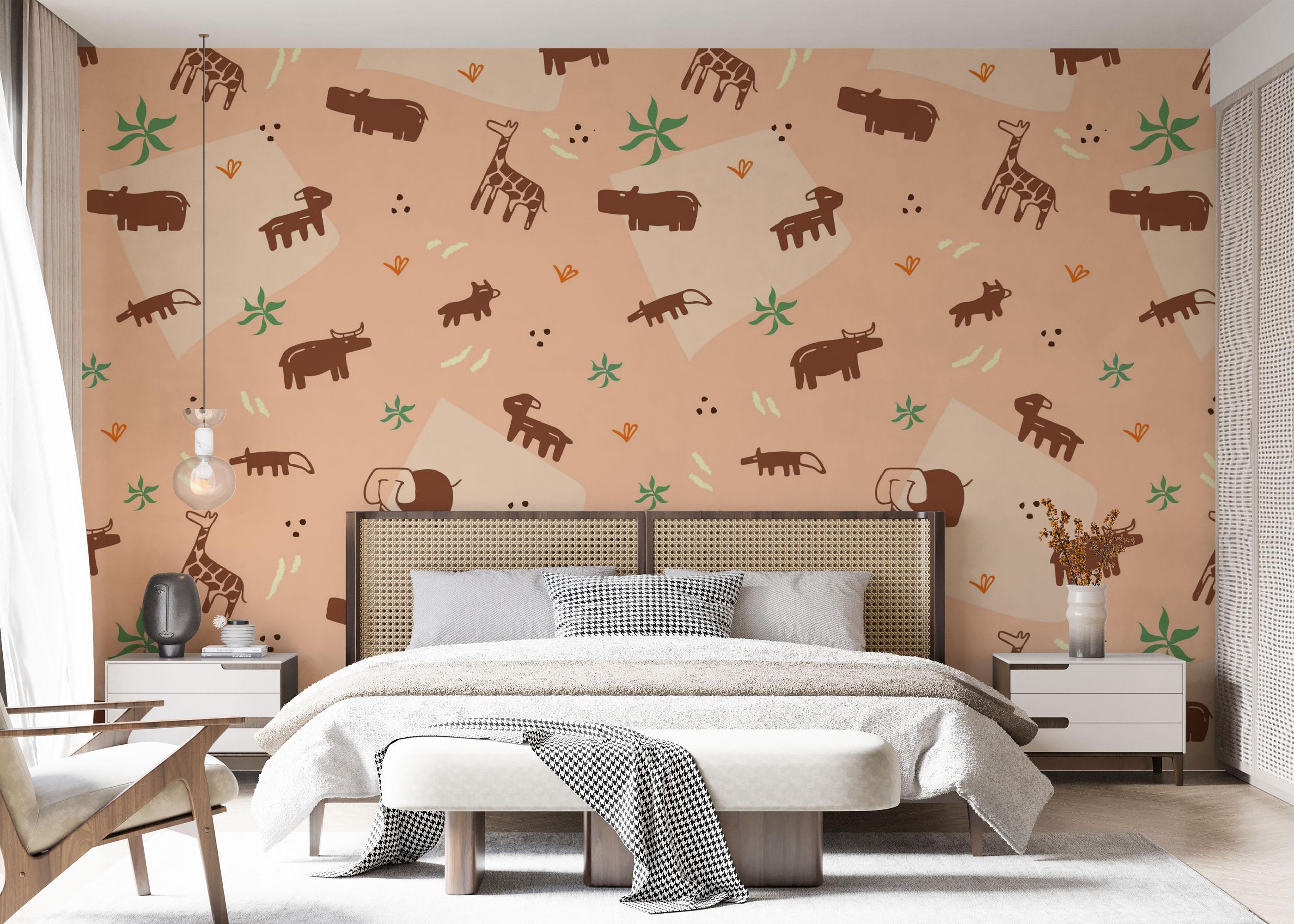 Fototapet Cute Safari Art mockup 7