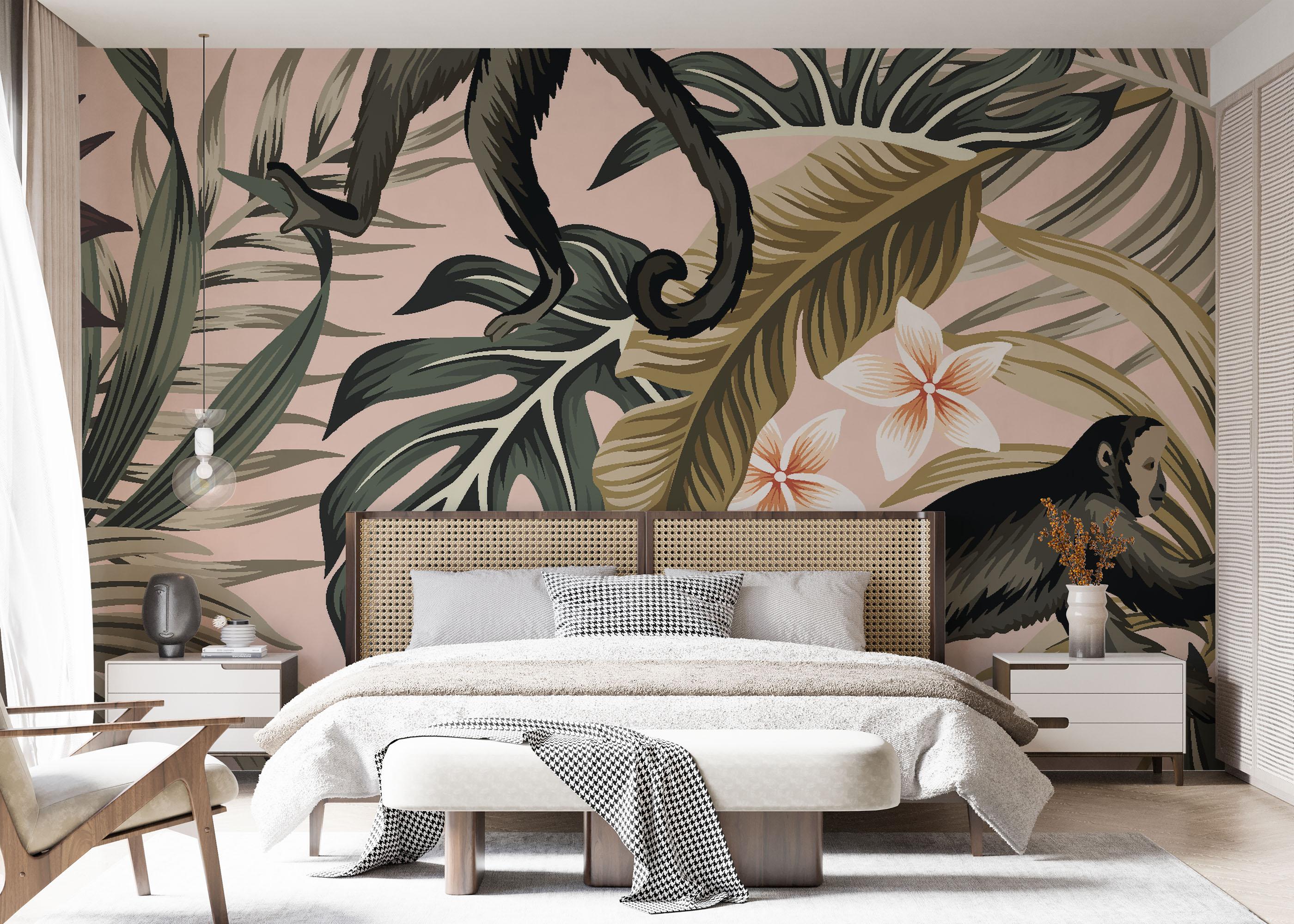 Fototapet Grey Monkey Art mockup 7