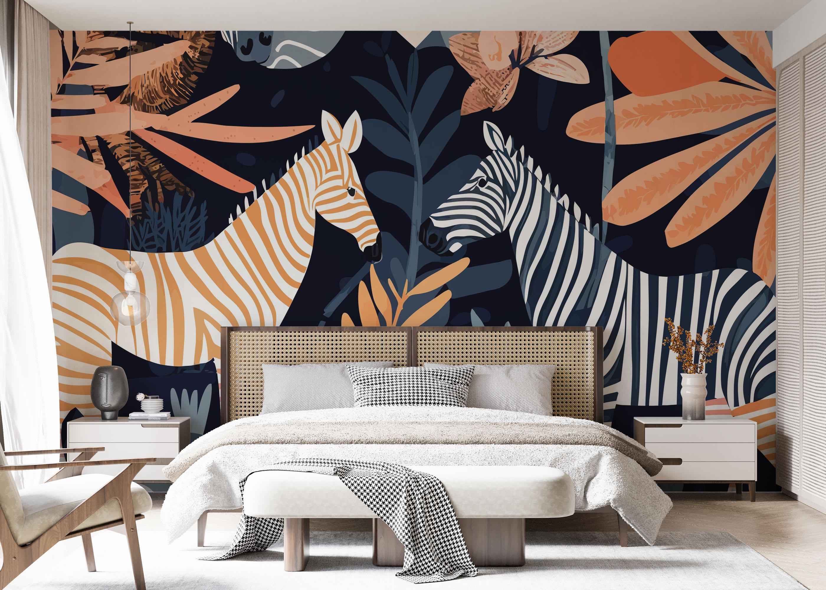 Fototapet Zebra Wall Art mockup 7
