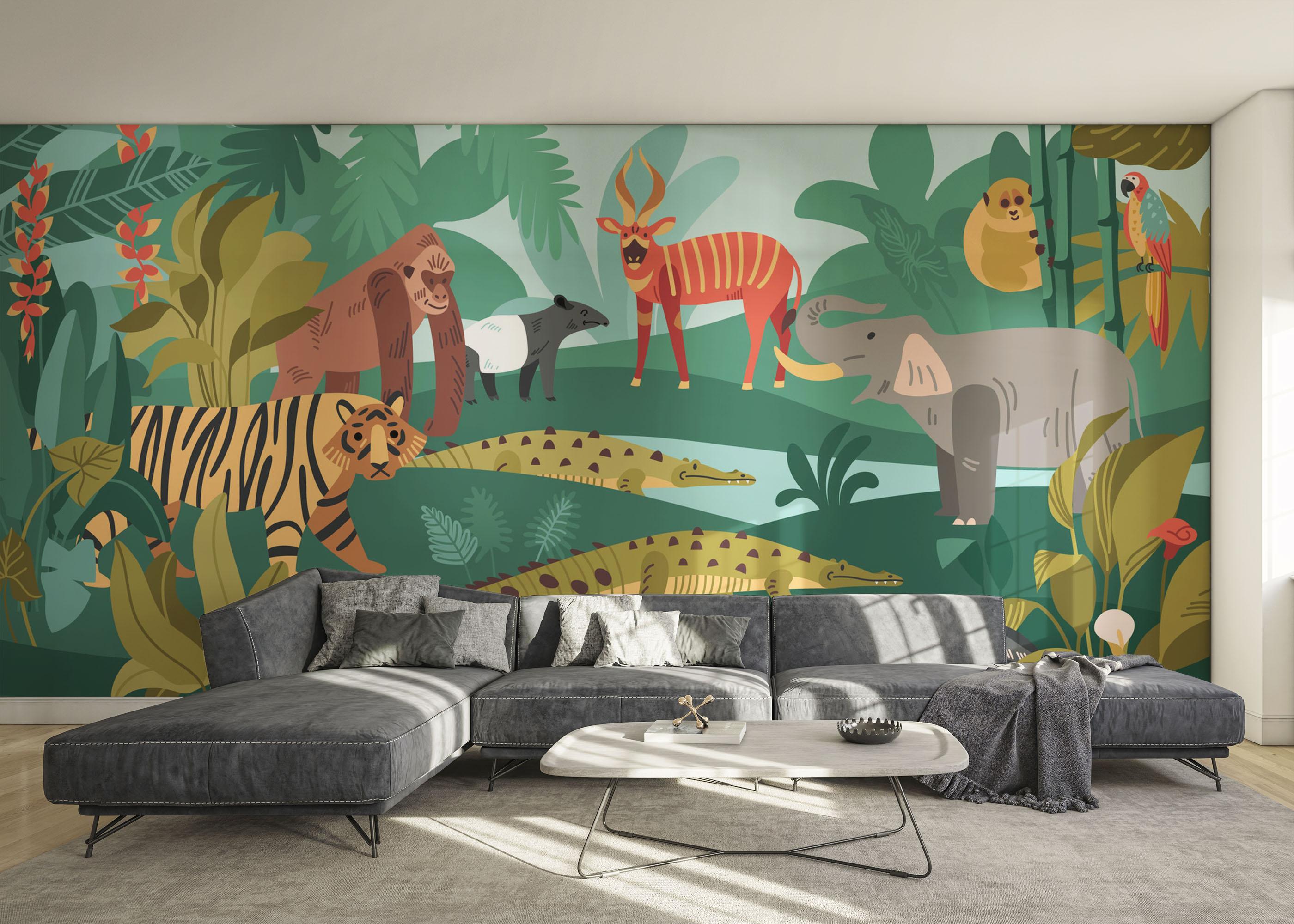 Fototapet Animal Composition mockup 0