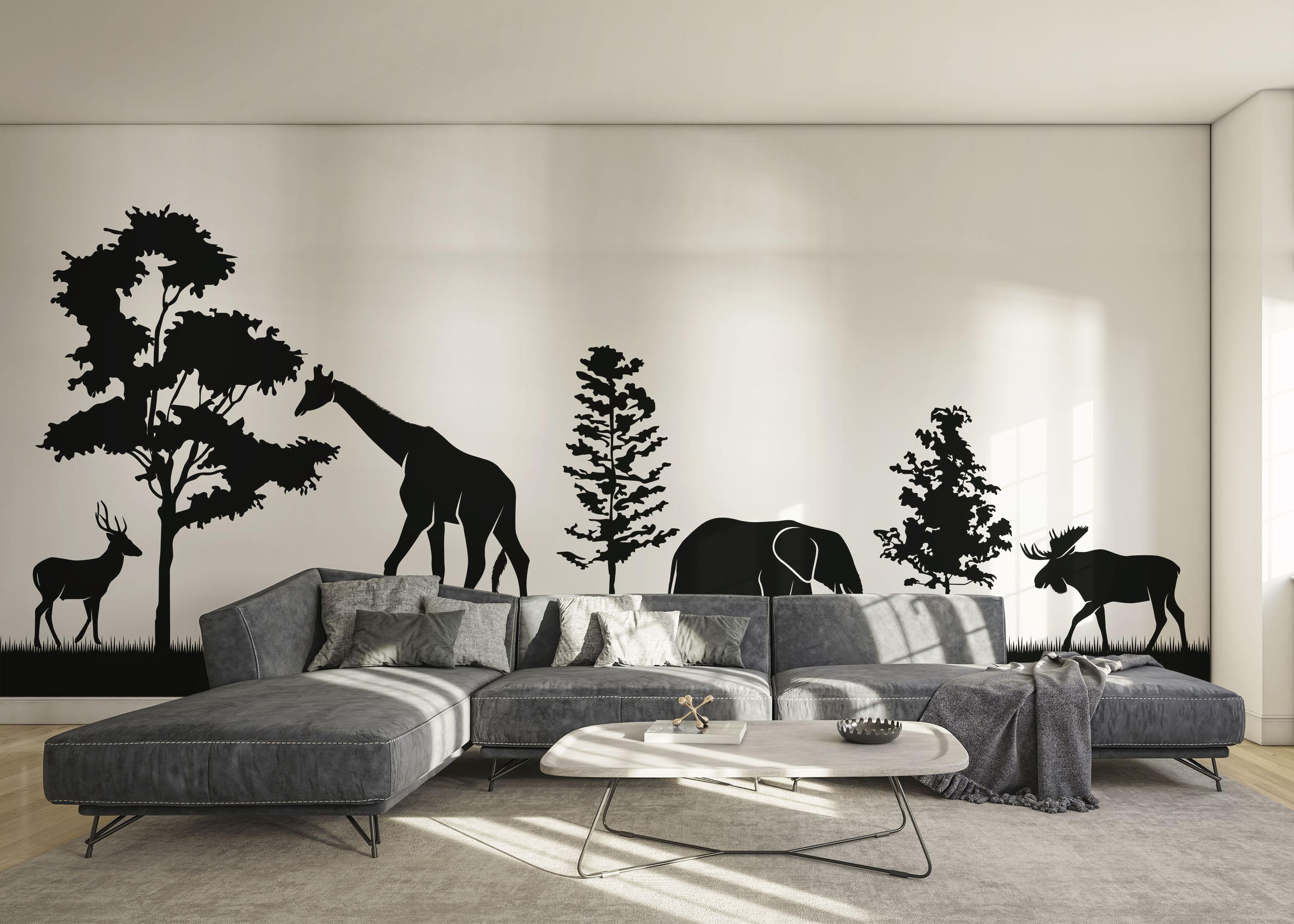 Fototapet Animal Shilouette mockup 0