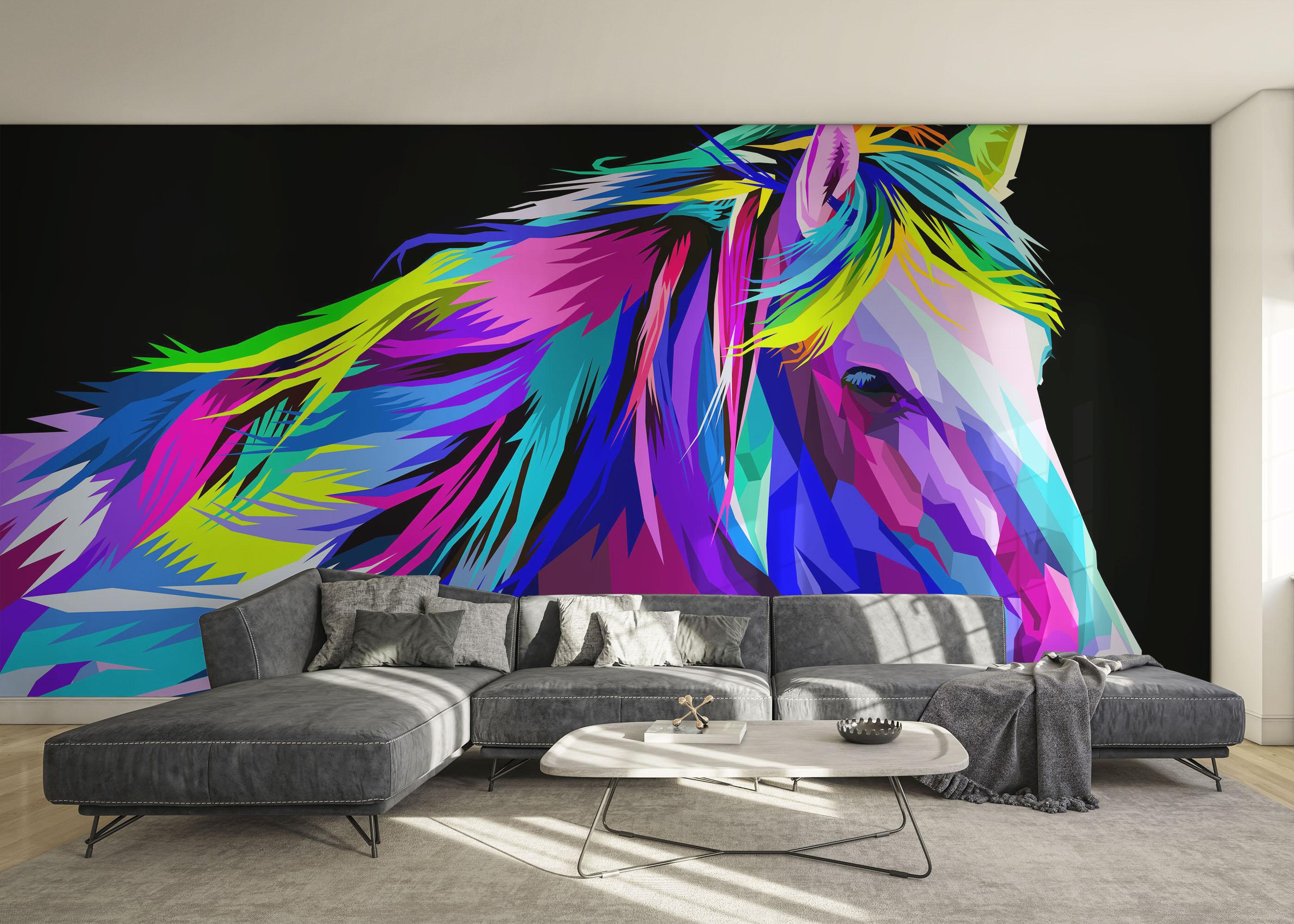 Fototapet Beautiful Color Horse mockup 0