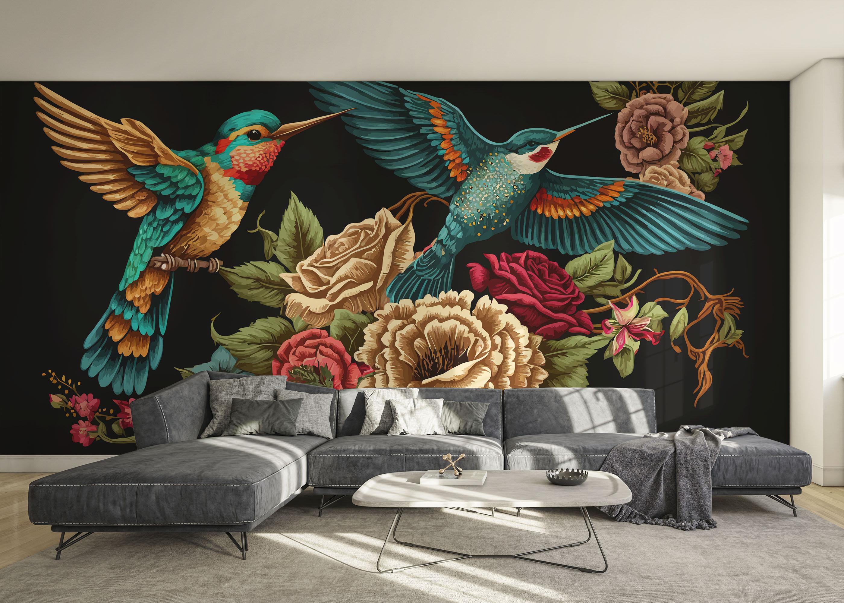 Fototapet Blue Bird Art mockup 0