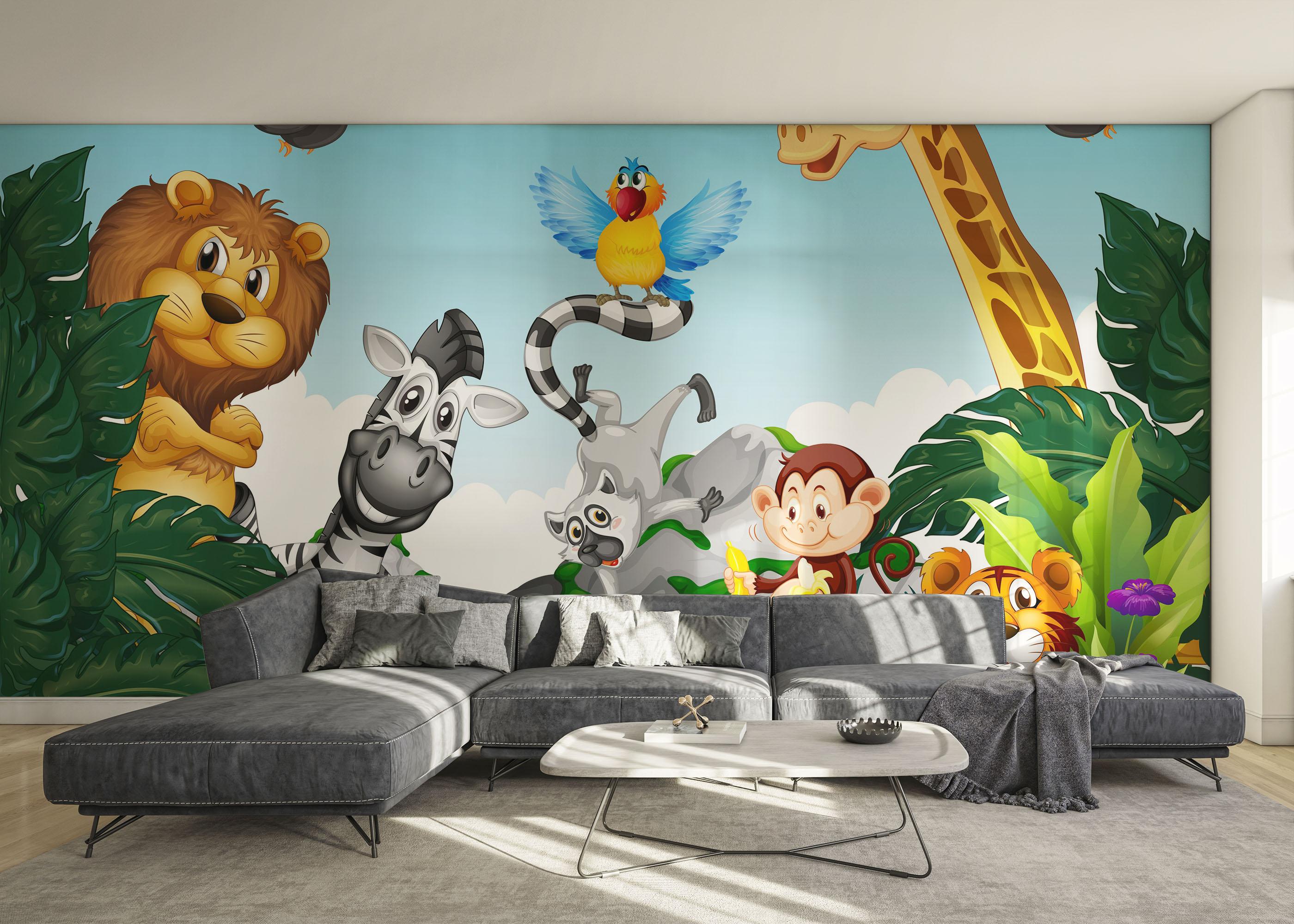 Fototapet Cool Friendly Animals mockup 0