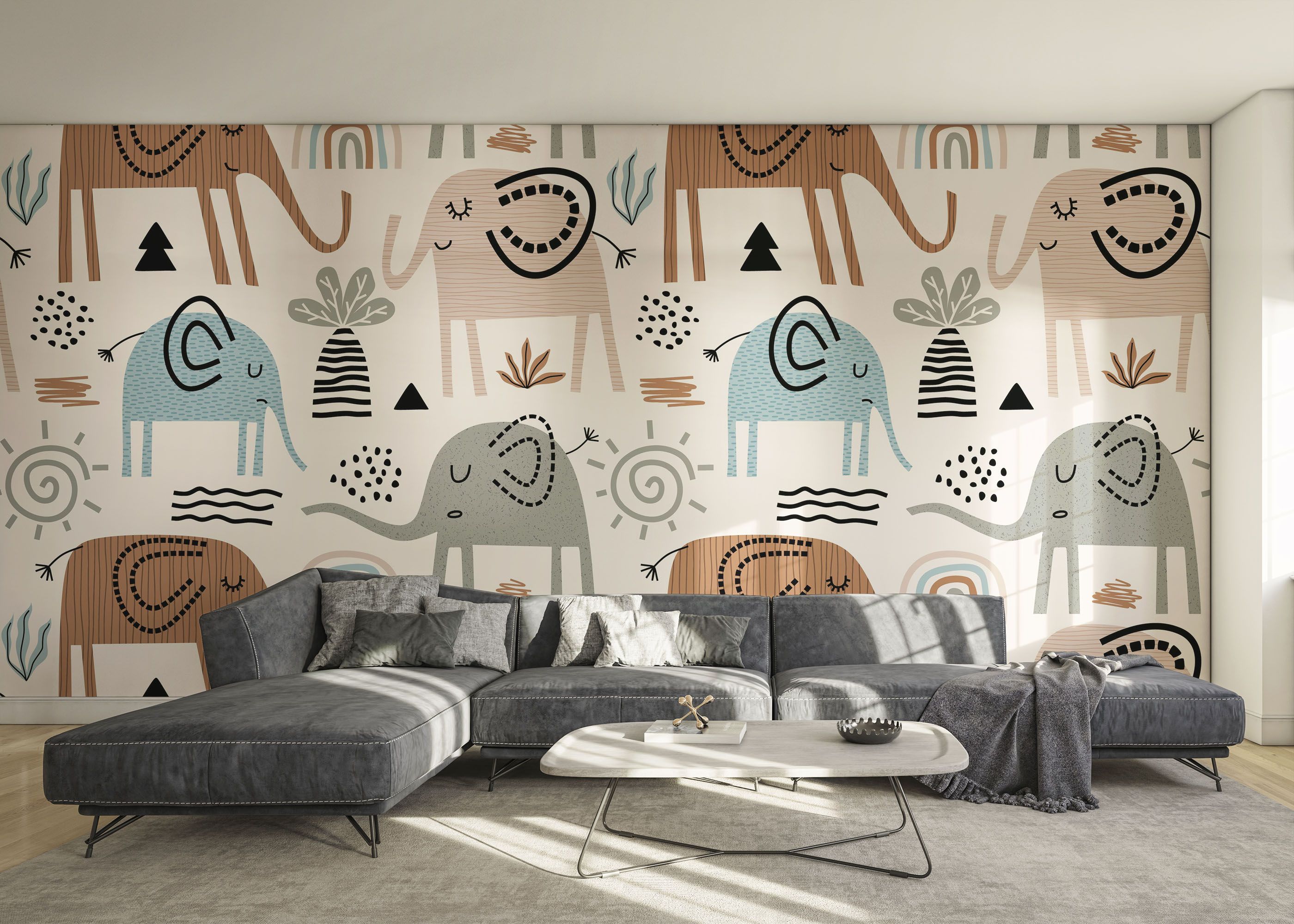 Cute Elephant Pattern mockup 0