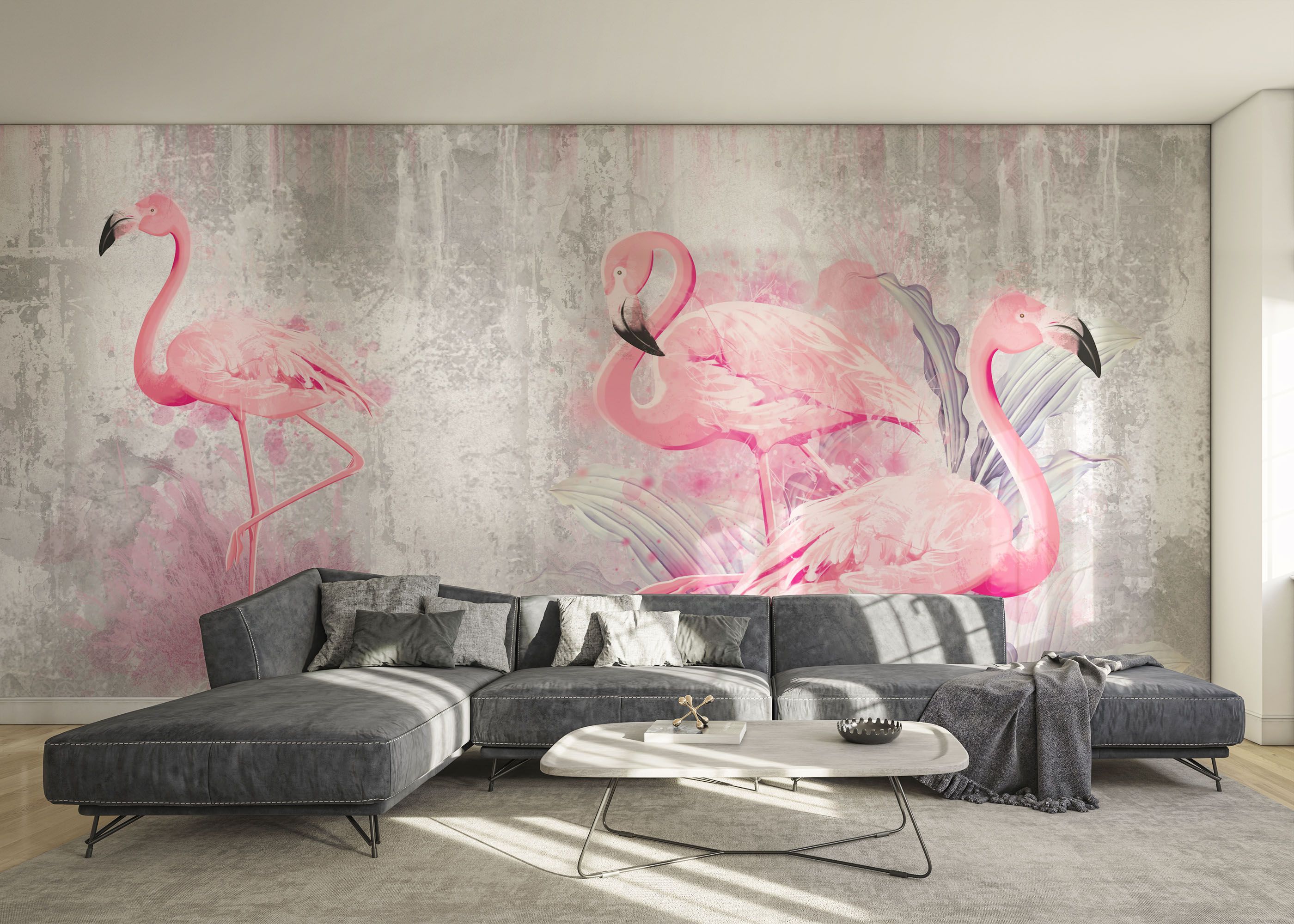 Grungy Flamingo mockup 0