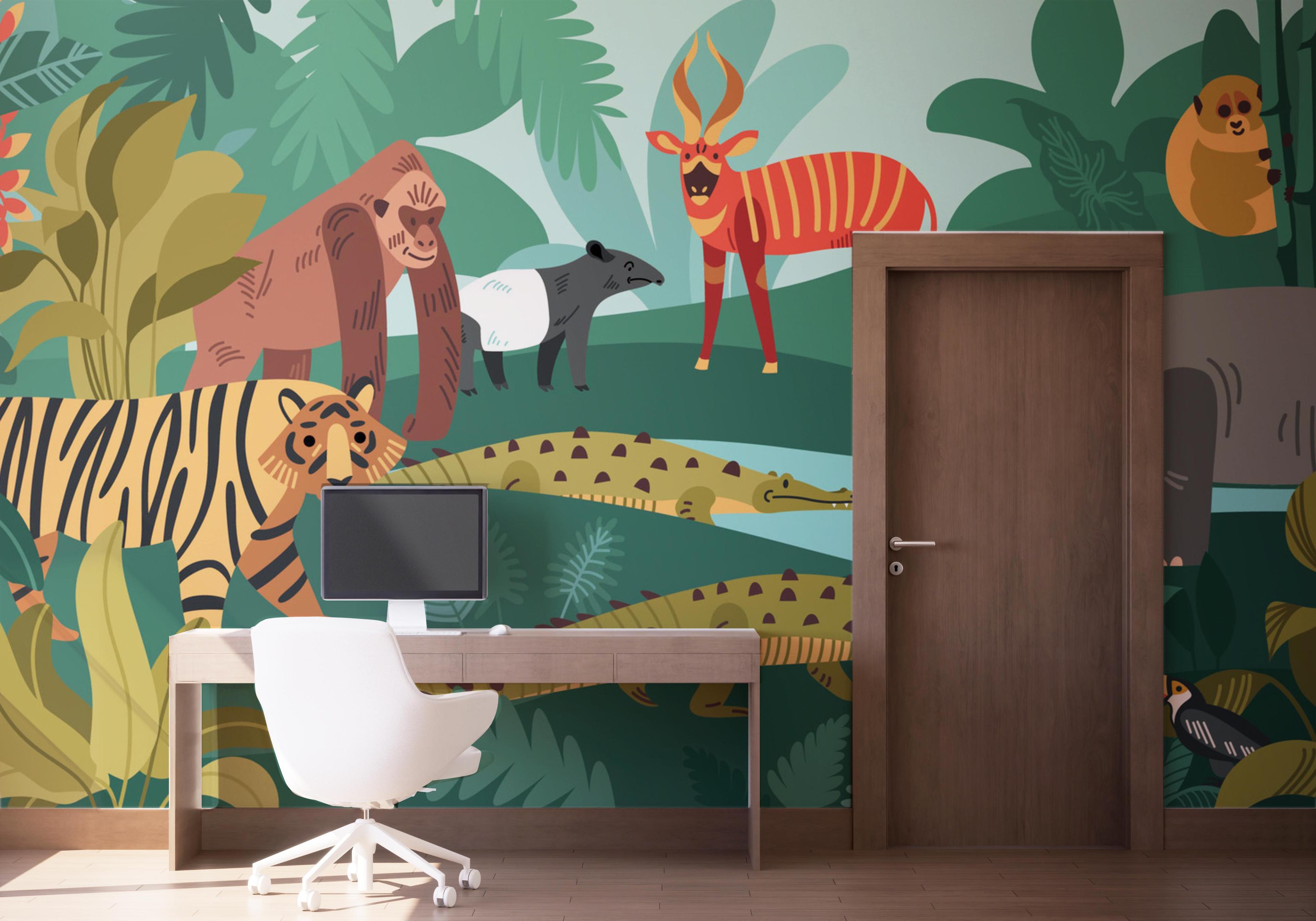 Fototapet Animal Composition mockup 1