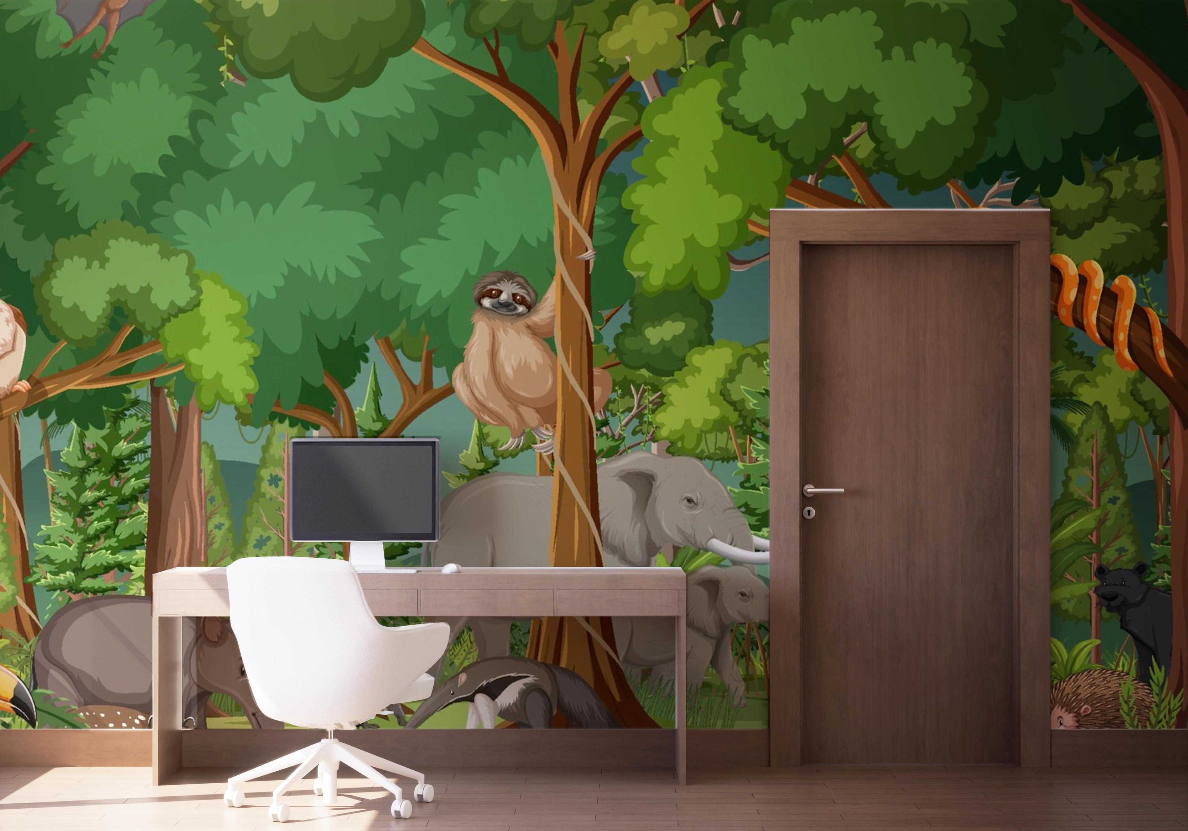 Fototapet Animal Forest Kids mockup 1